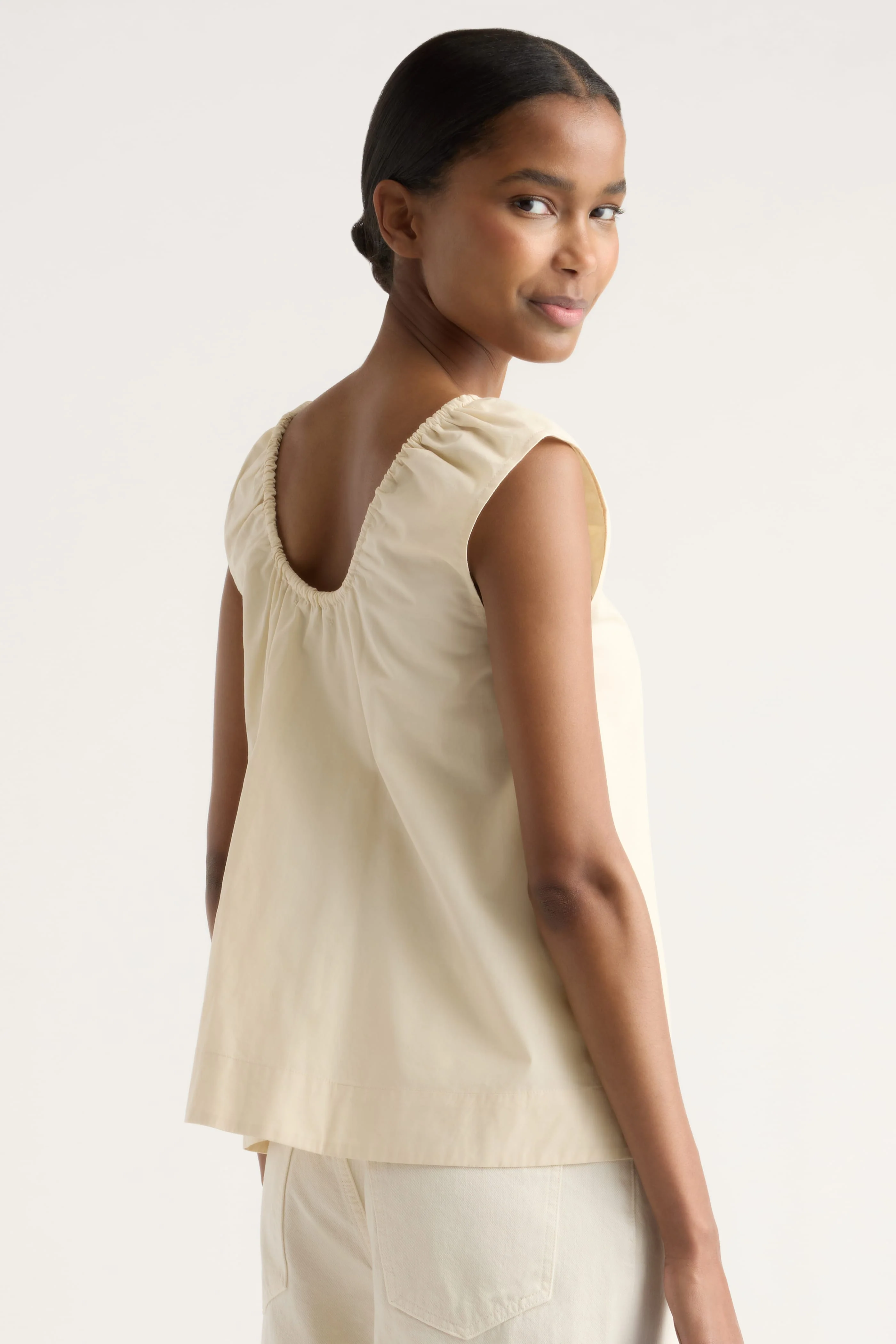 Abby Organic Cotton U-Neck Top - Image 6