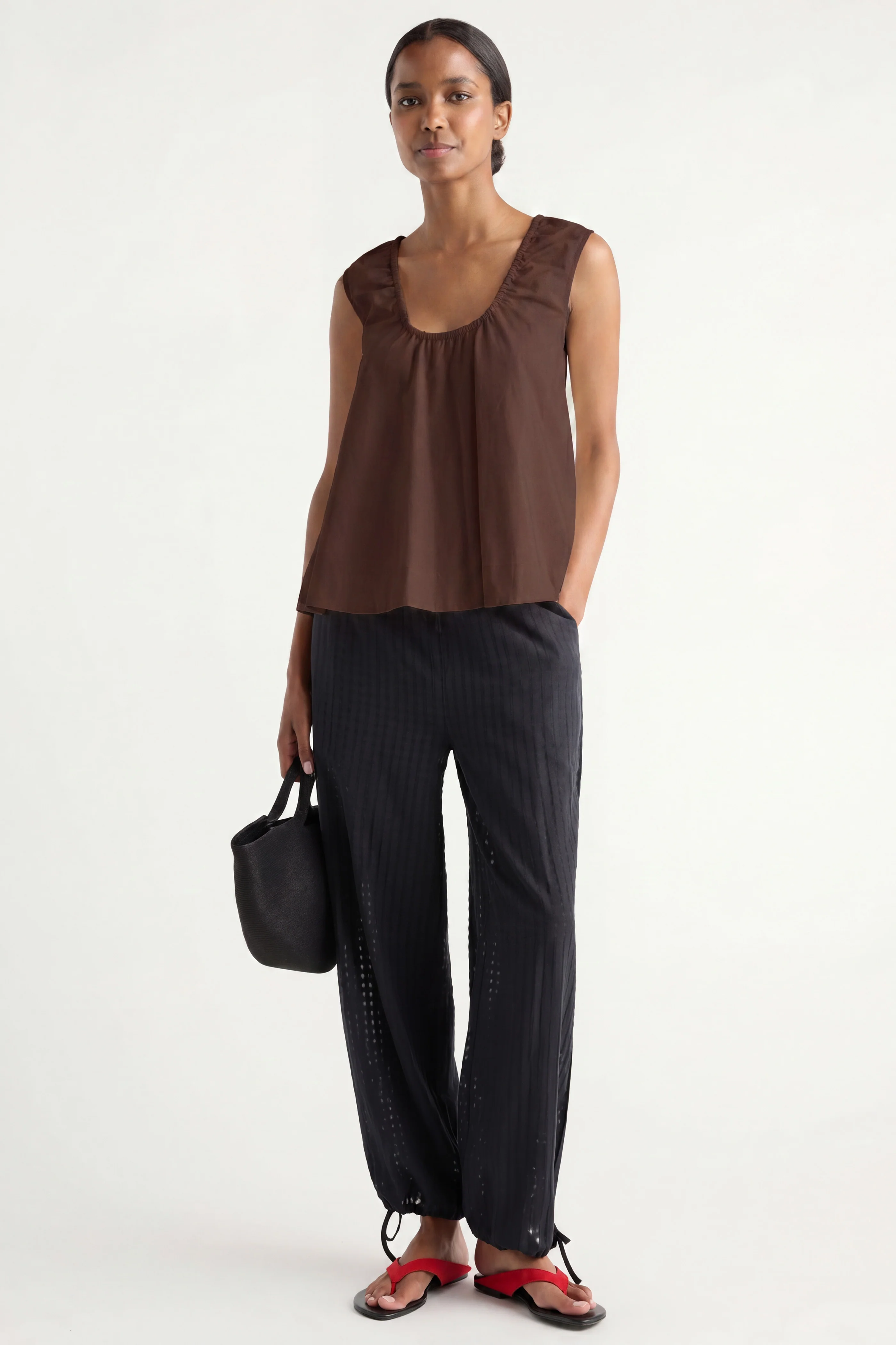 Abby Organic Cotton U-Neck Top - Image 3