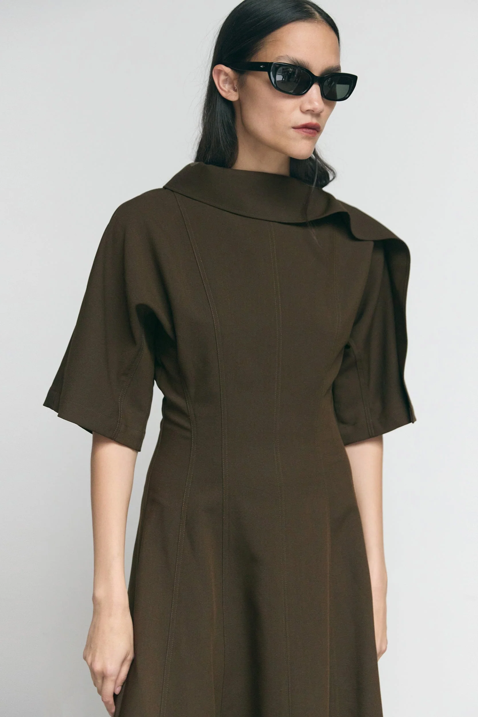 Addison Foldover Scarf-Neck Dress - Image 6