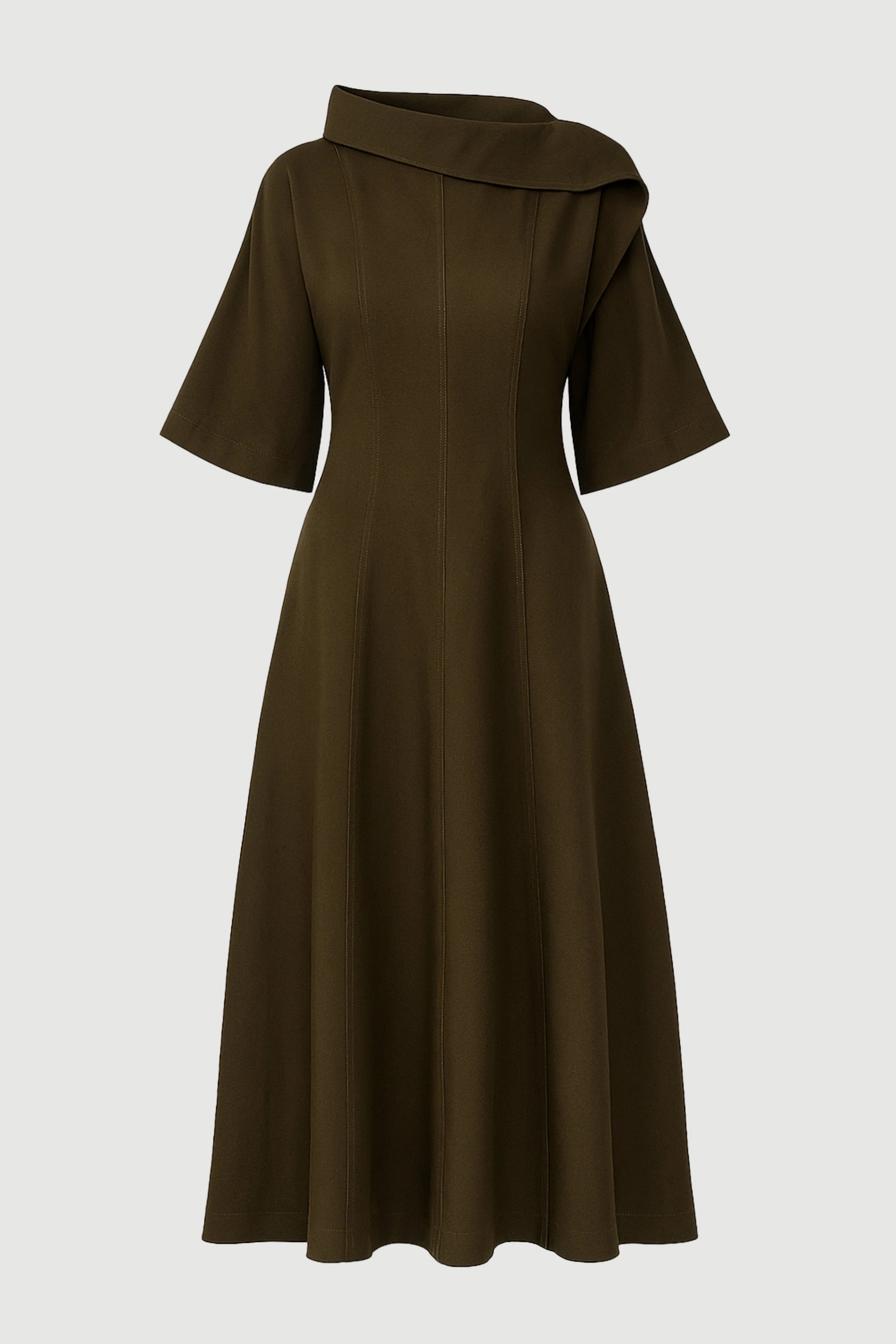 Addison Foldover Scarf-Neck Dress - Image 8