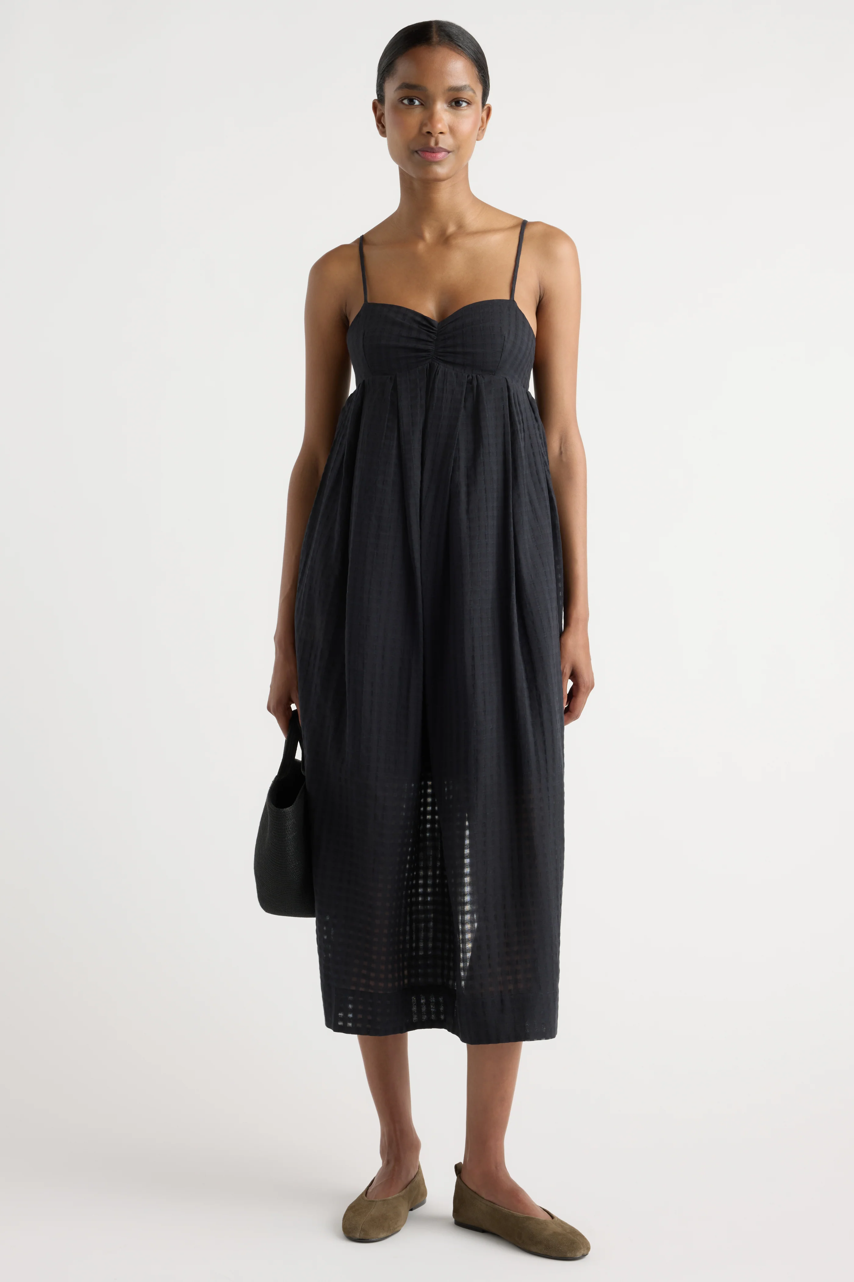 Afrodita Sweetheart Gingham Maxi Dress - Image 2