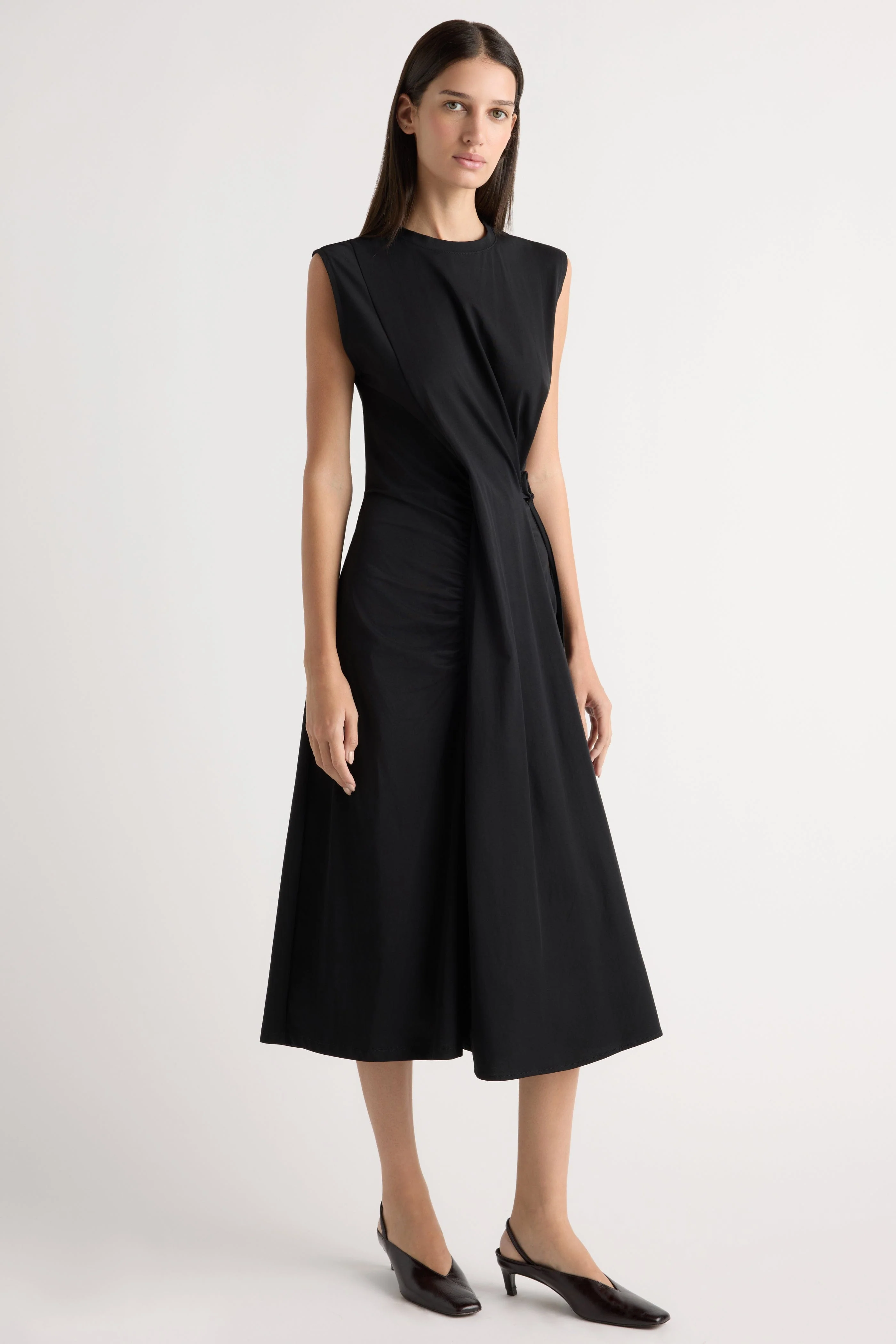 Agnes Twist-Drape Jersey Dress - Image 4