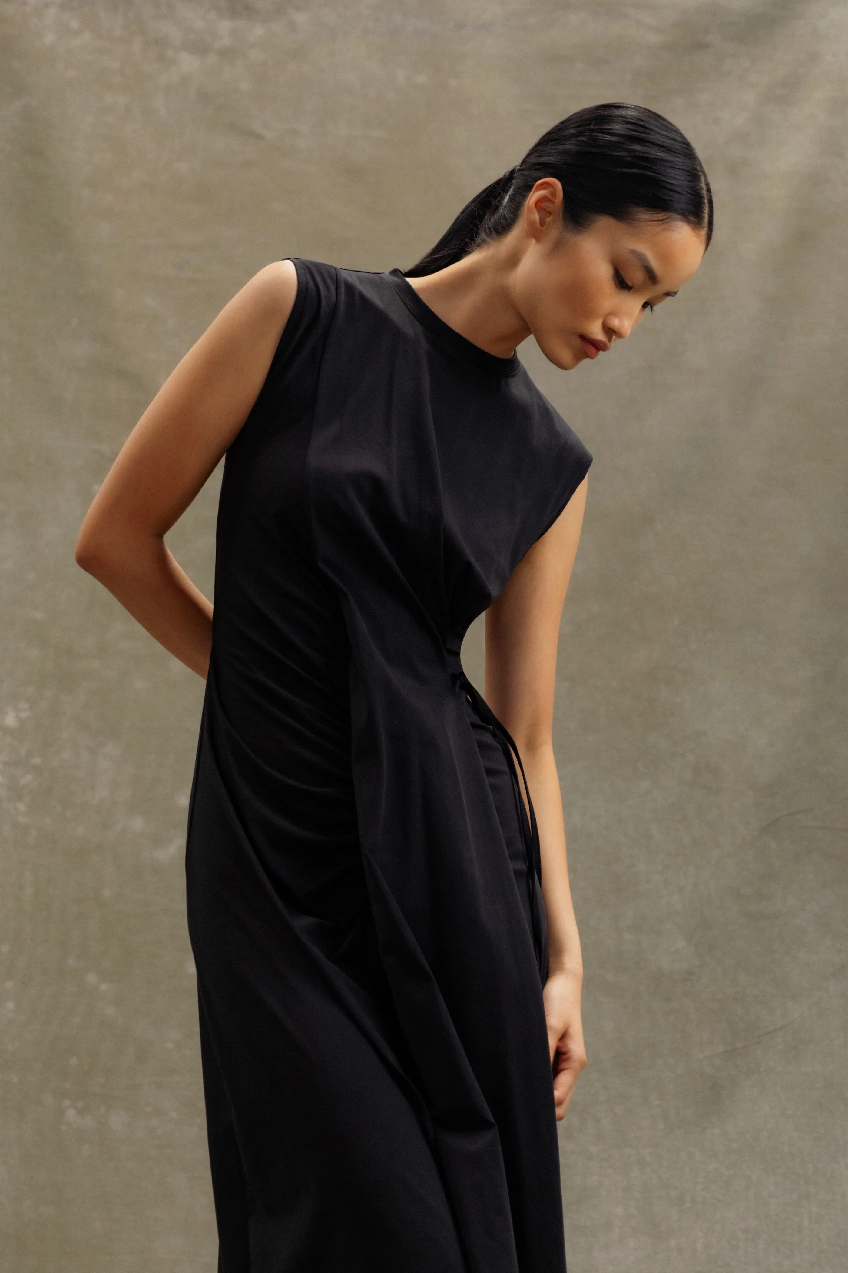 Agnes Twist-Drape Jersey Dress - Image 8
