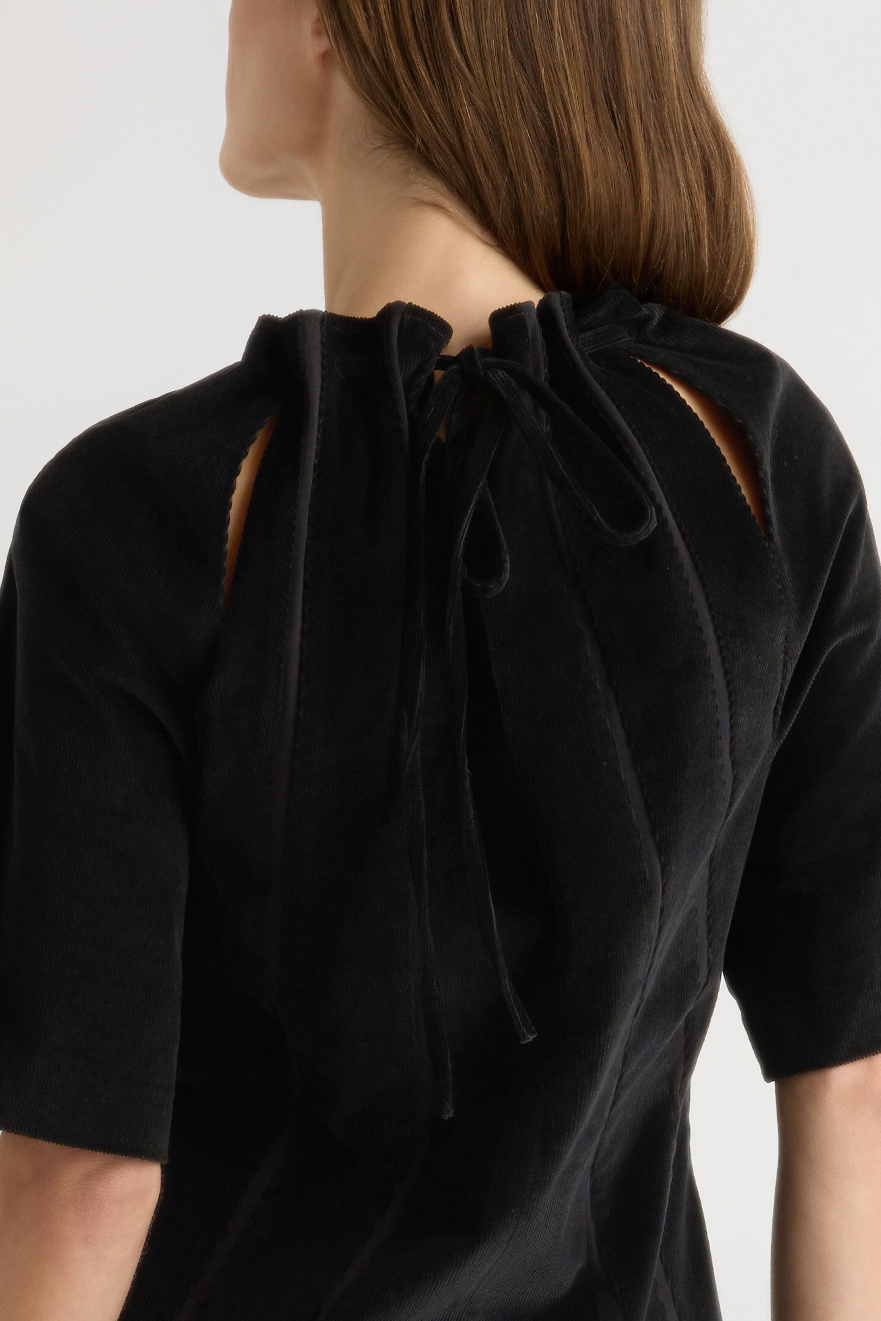 Aika Back-Tie Corduroy Mini Dress - Image 3