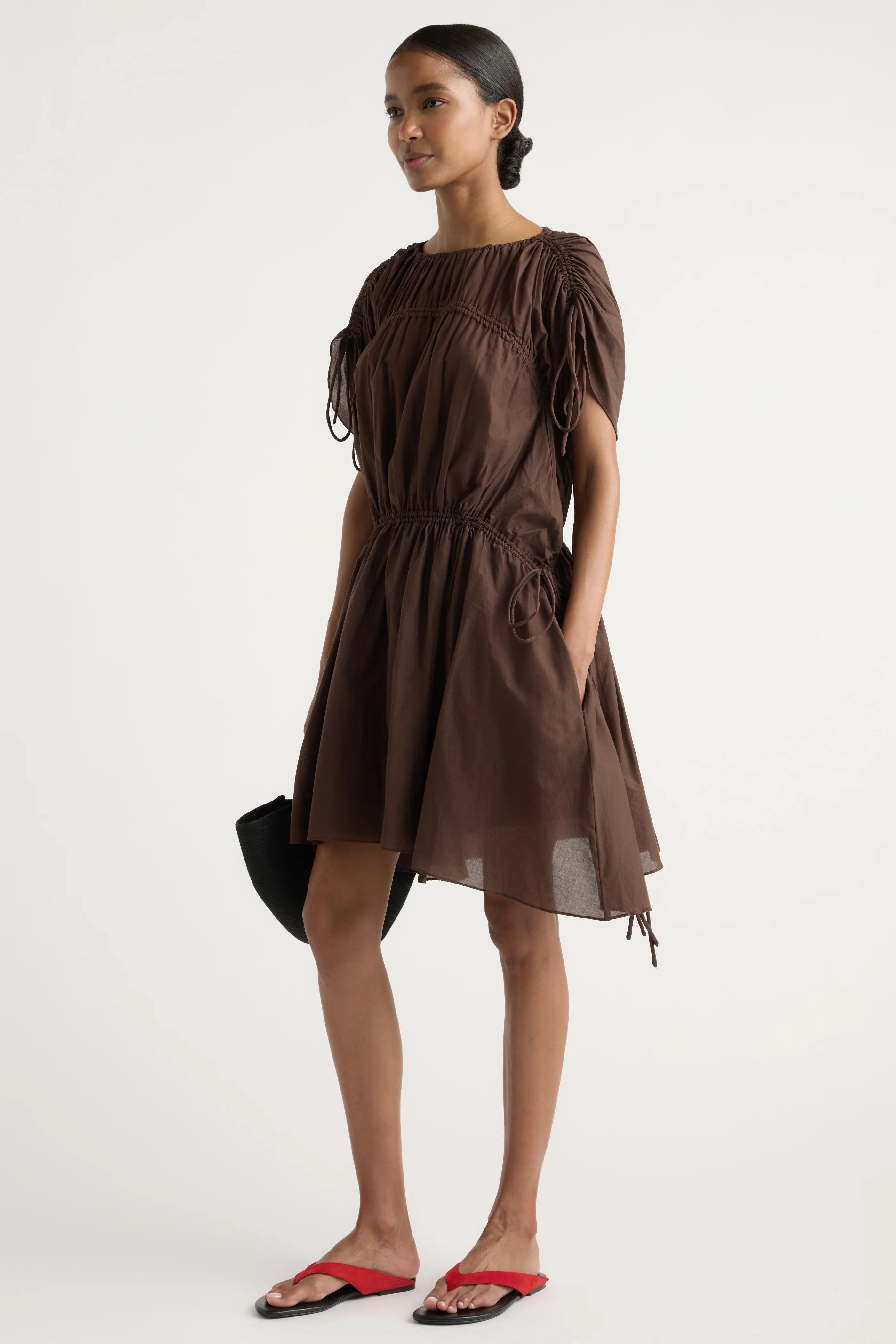 Akemi Tie-Shoulder Organic Cotton Dress - Image 2