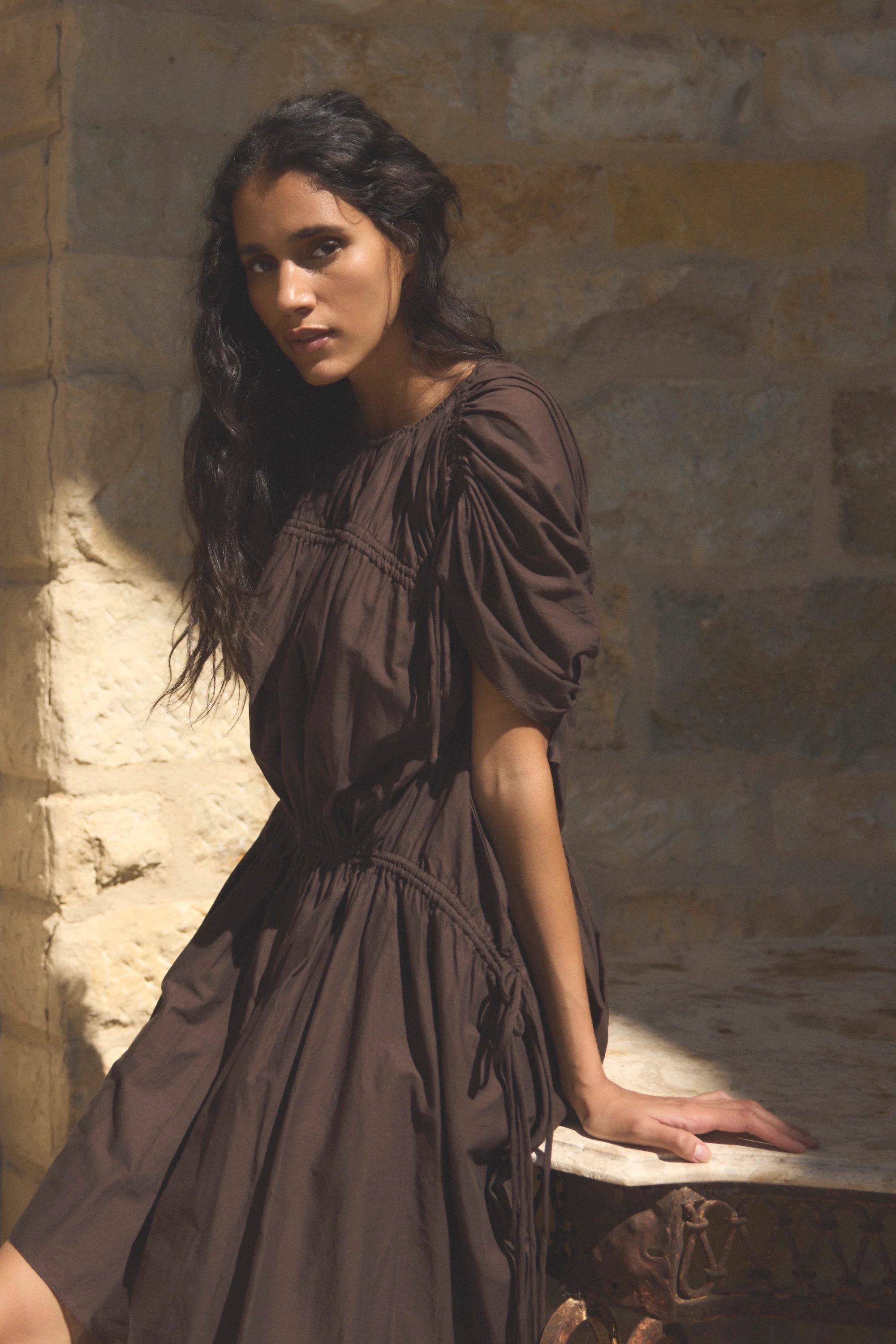 Akemi Tie-Shoulder Organic Cotton Dress - Image 7