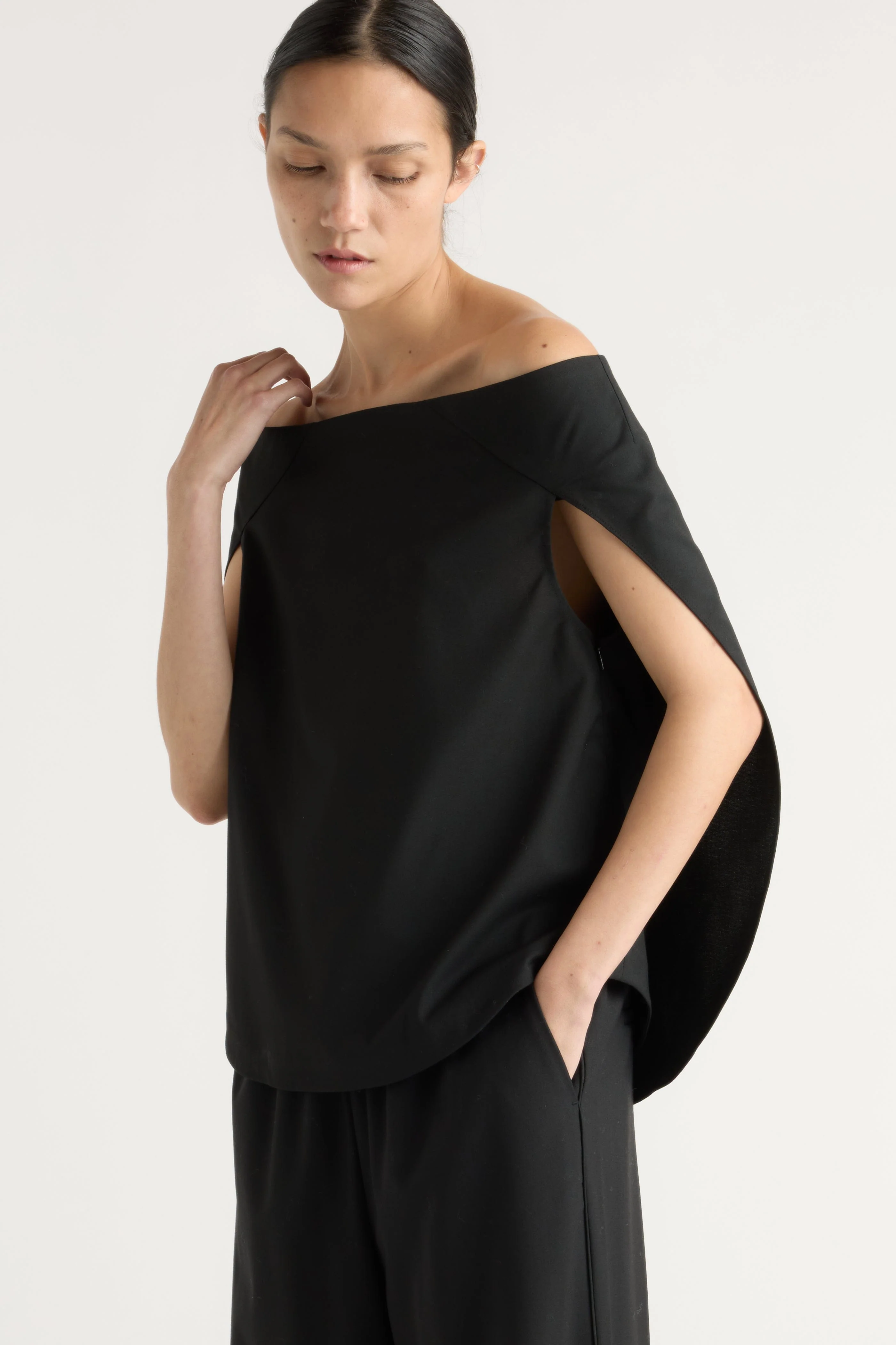 Angeli Off-Shoulder Back-Drape Blouse - Image 4