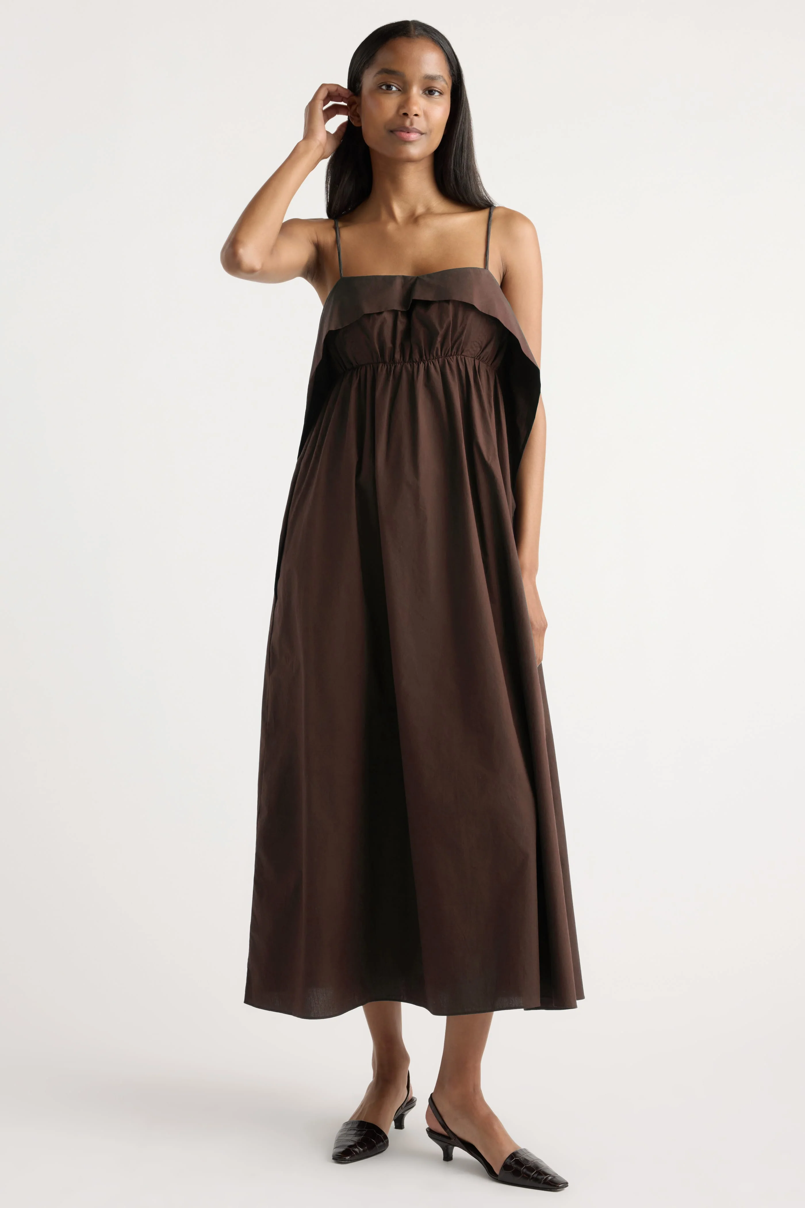 Astrid Organic Cotton Foldover Dress - Image 4