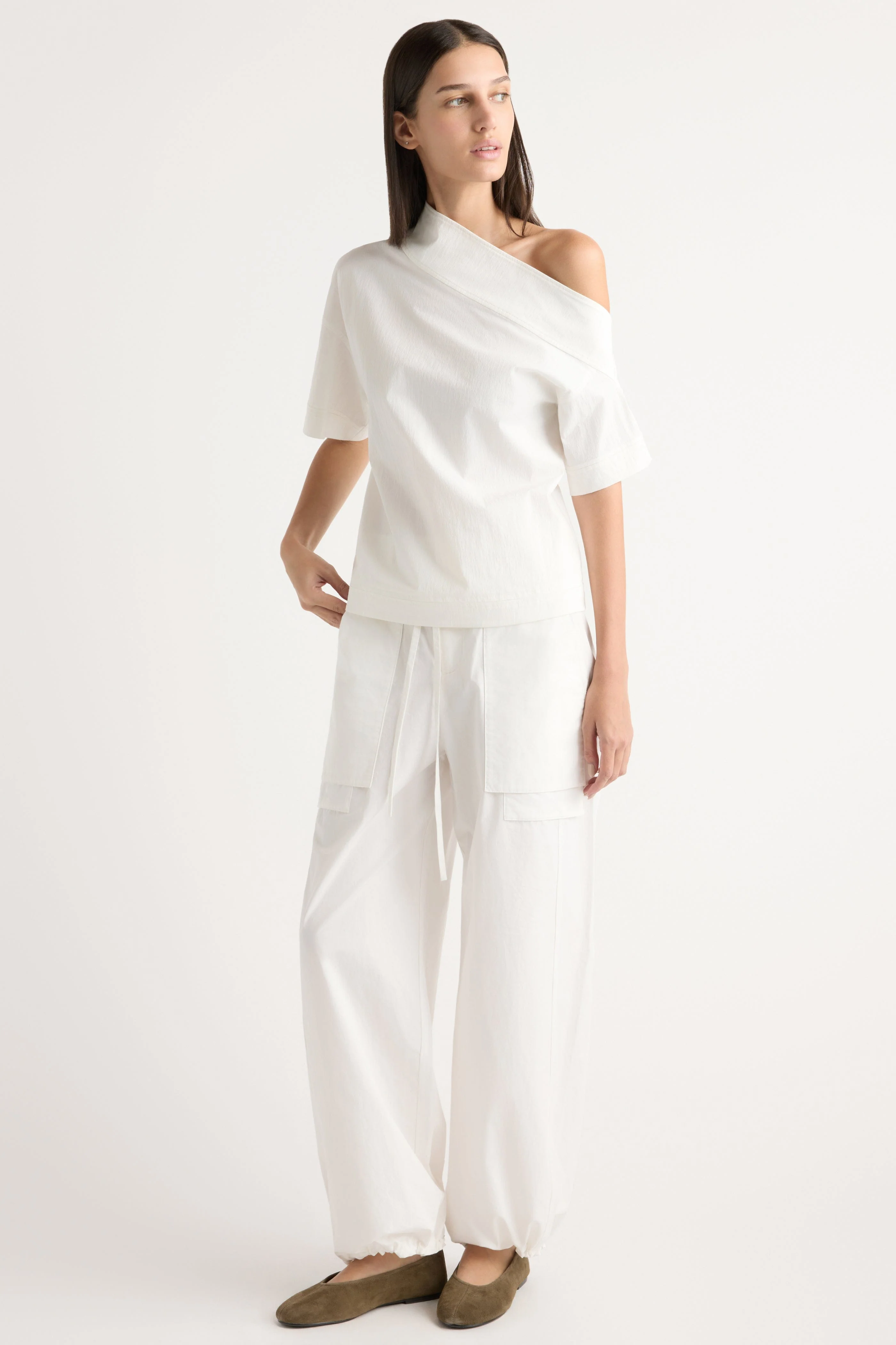 Bekah Exposed-Pocket Cotton Pant - Image 2