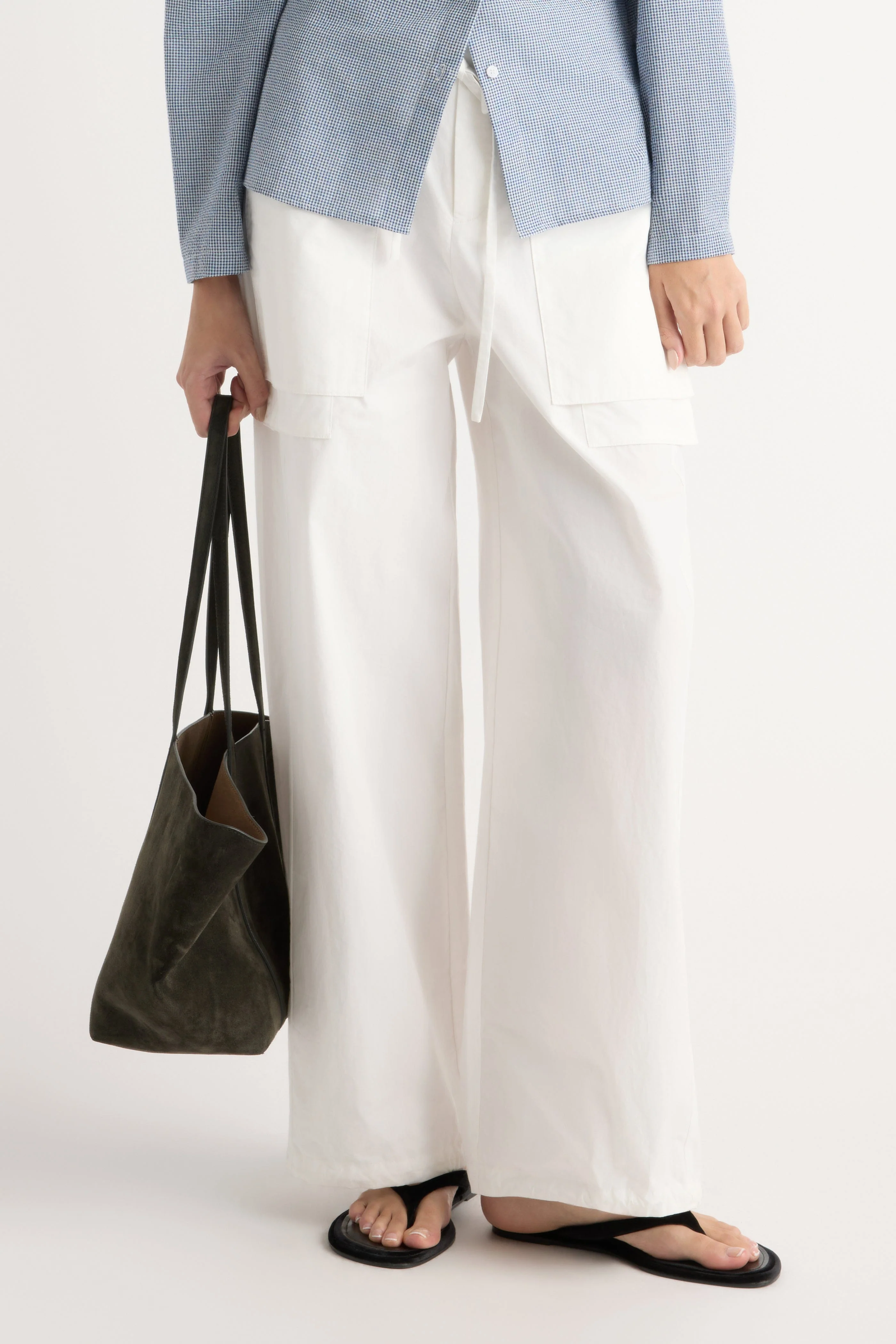 Bekah Exposed-Pocket Cotton Pant - Image 3