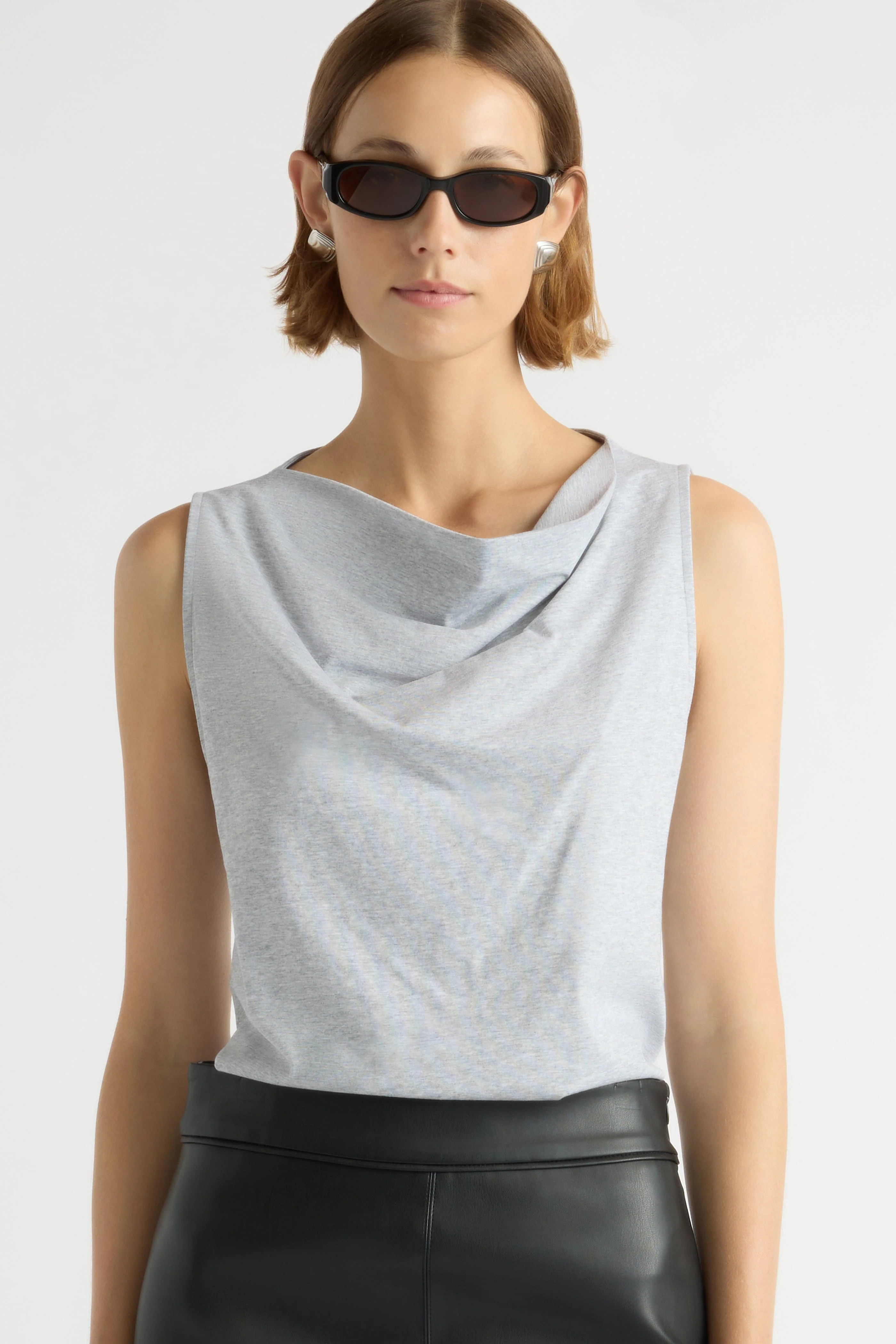 Carissa Relaxed Cowl-Neck Tank - Image 4