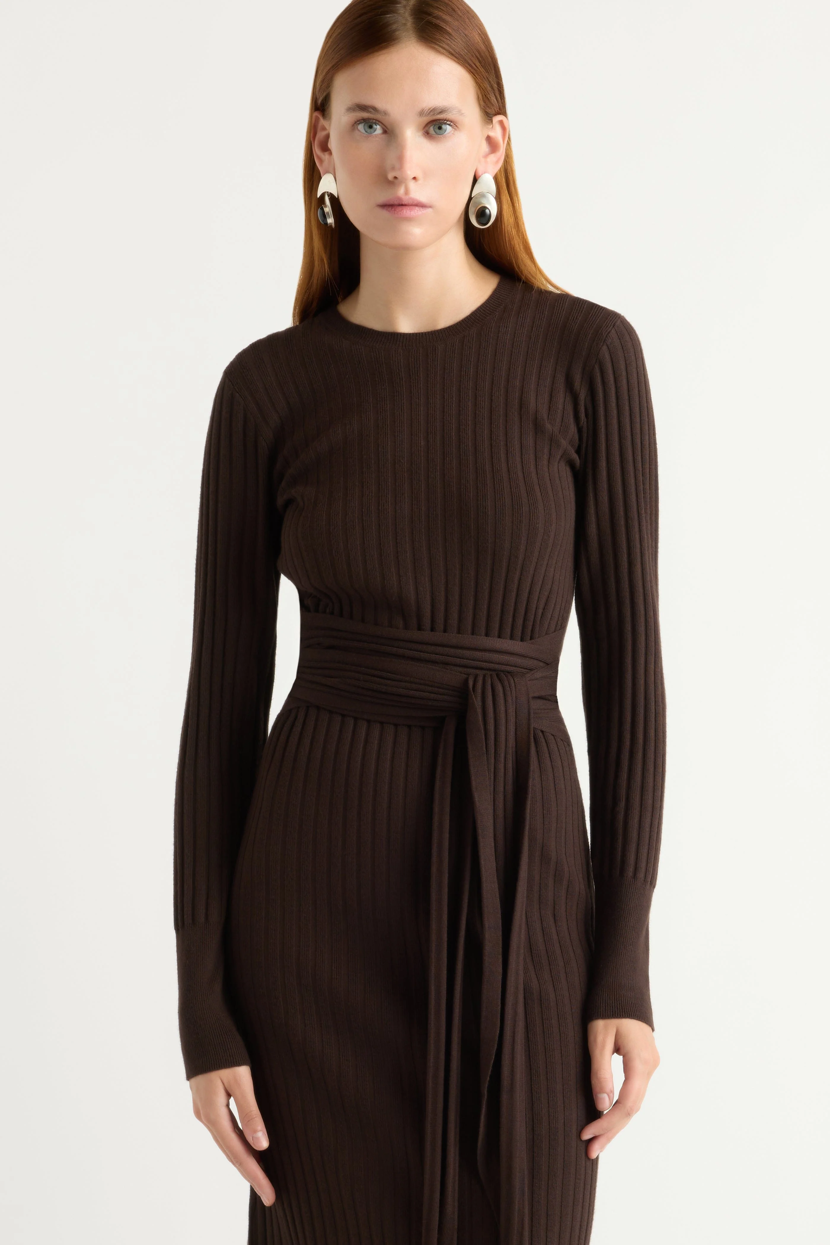 Carmen Tie-Front Ribbed Dress - Image 3
