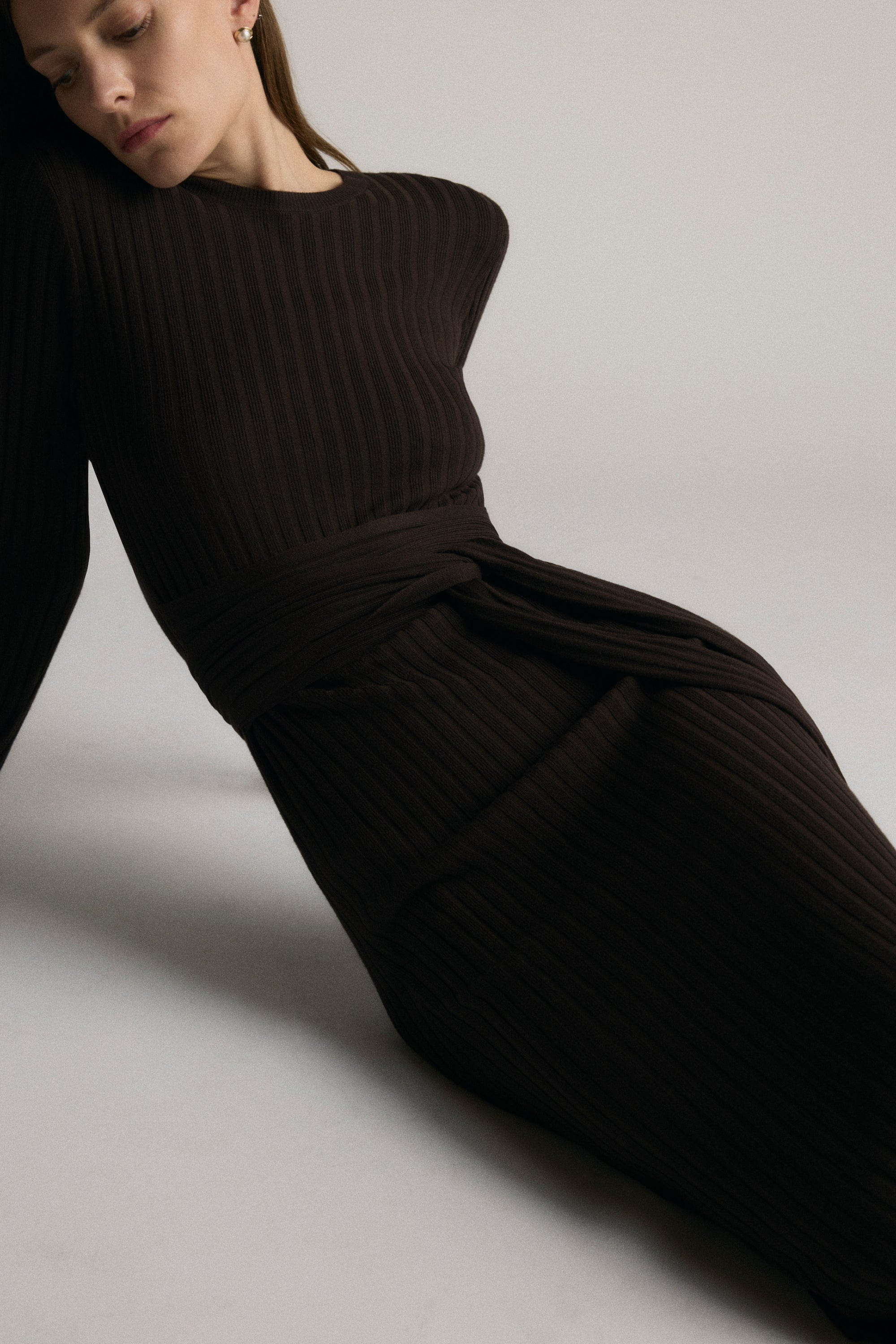 Carmen Tie-Front Ribbed Dress - Image 7