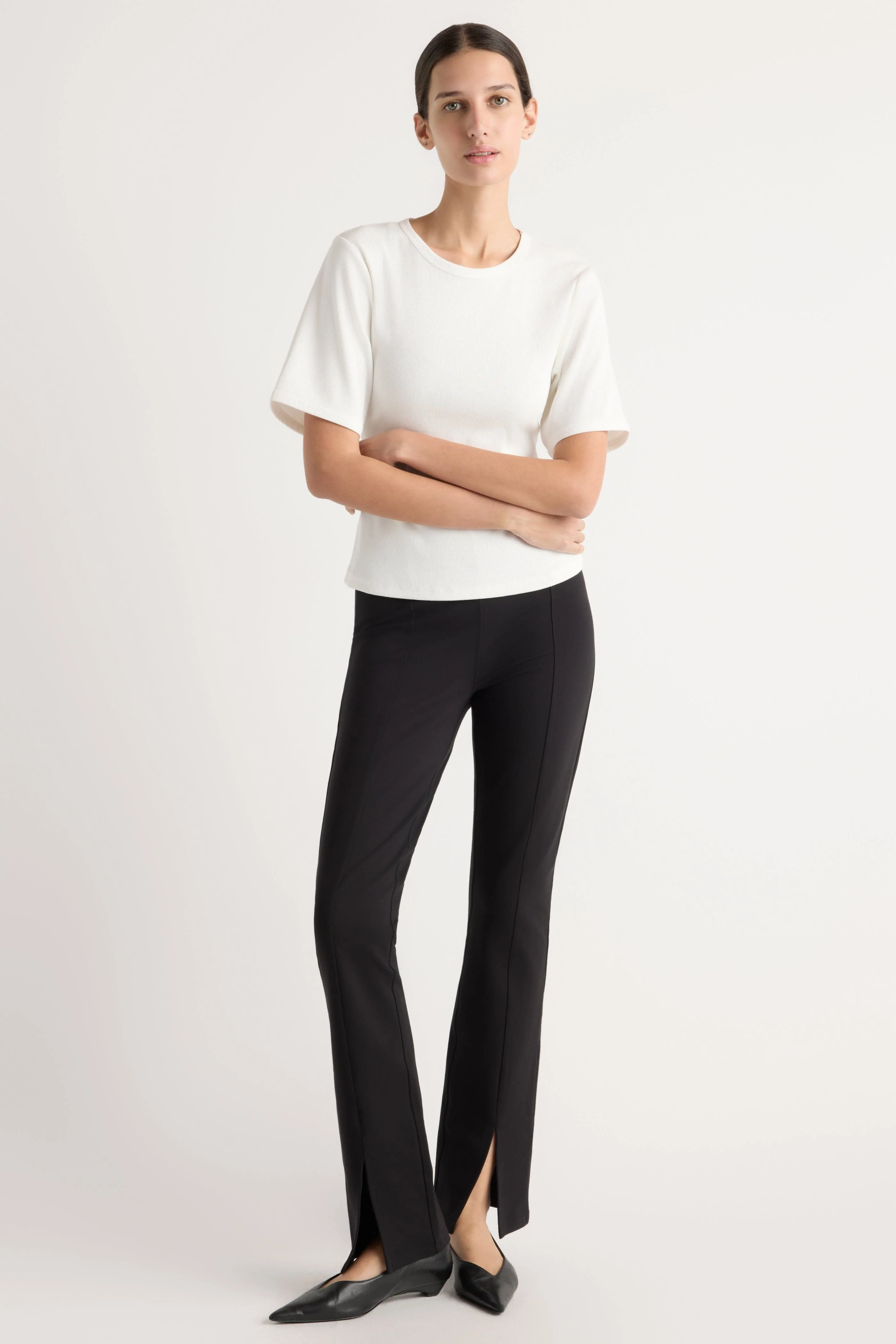 Cass Front-Split Ponte Stretch Pant - Image 5