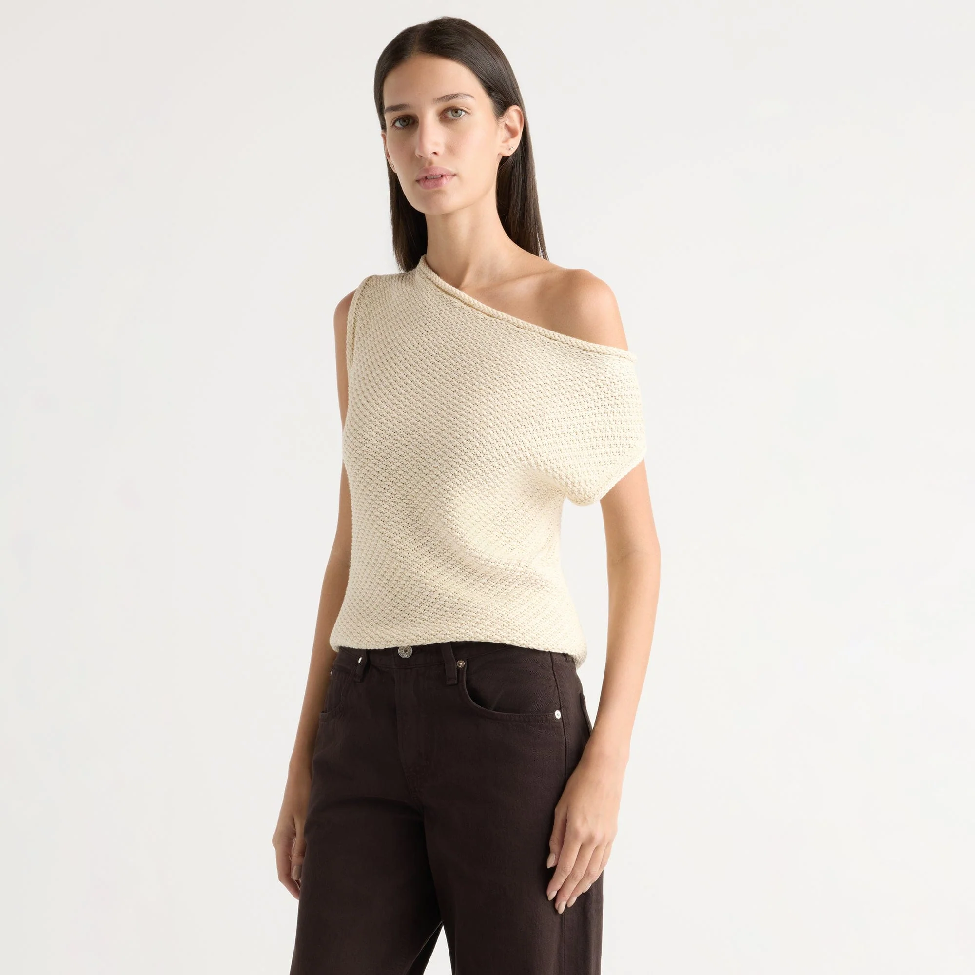 Chisa Textured Off-Shoulder Knit Top