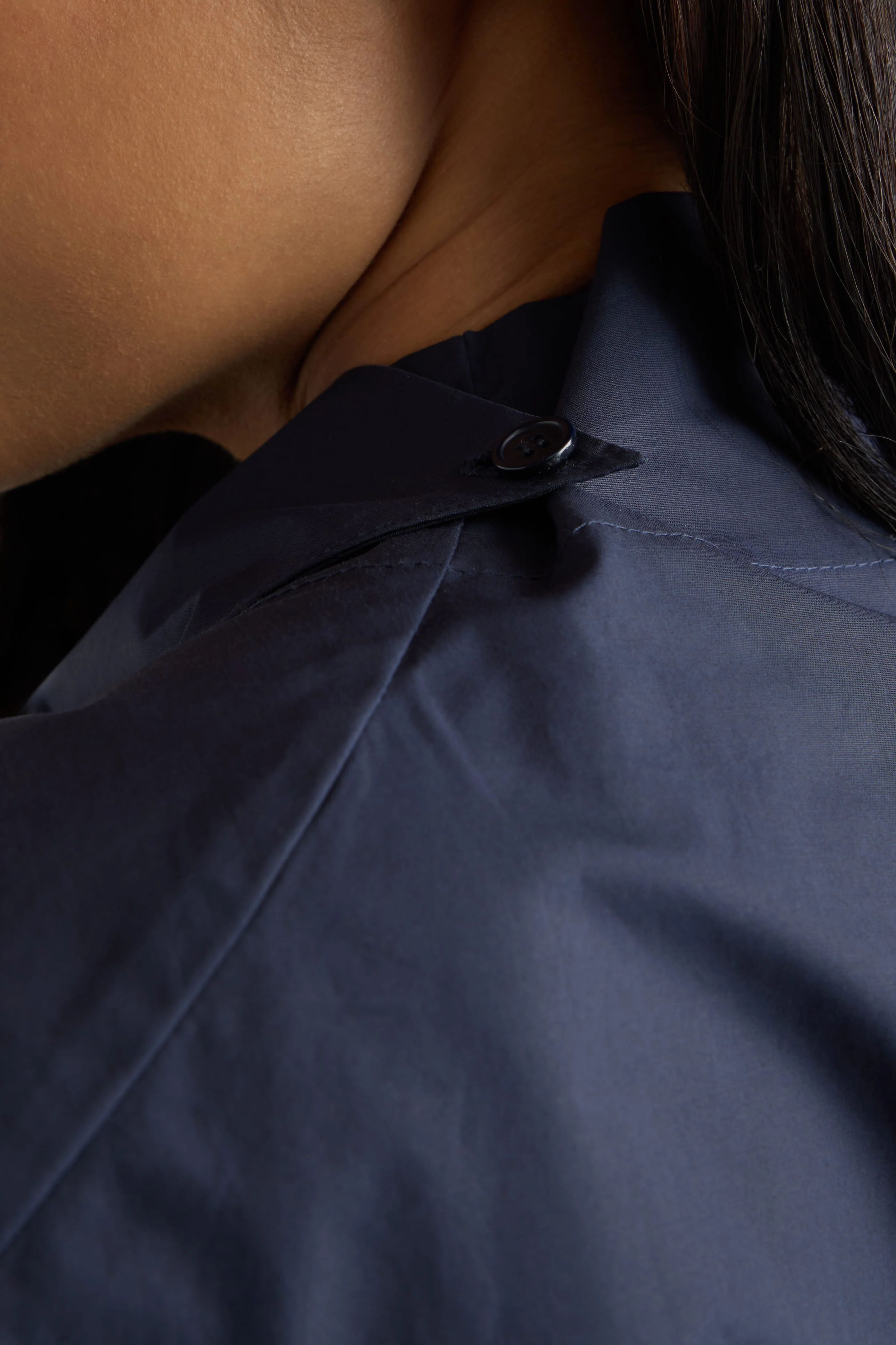 Denilyn Split-Front Wrap Poplin Blouse - Image 4