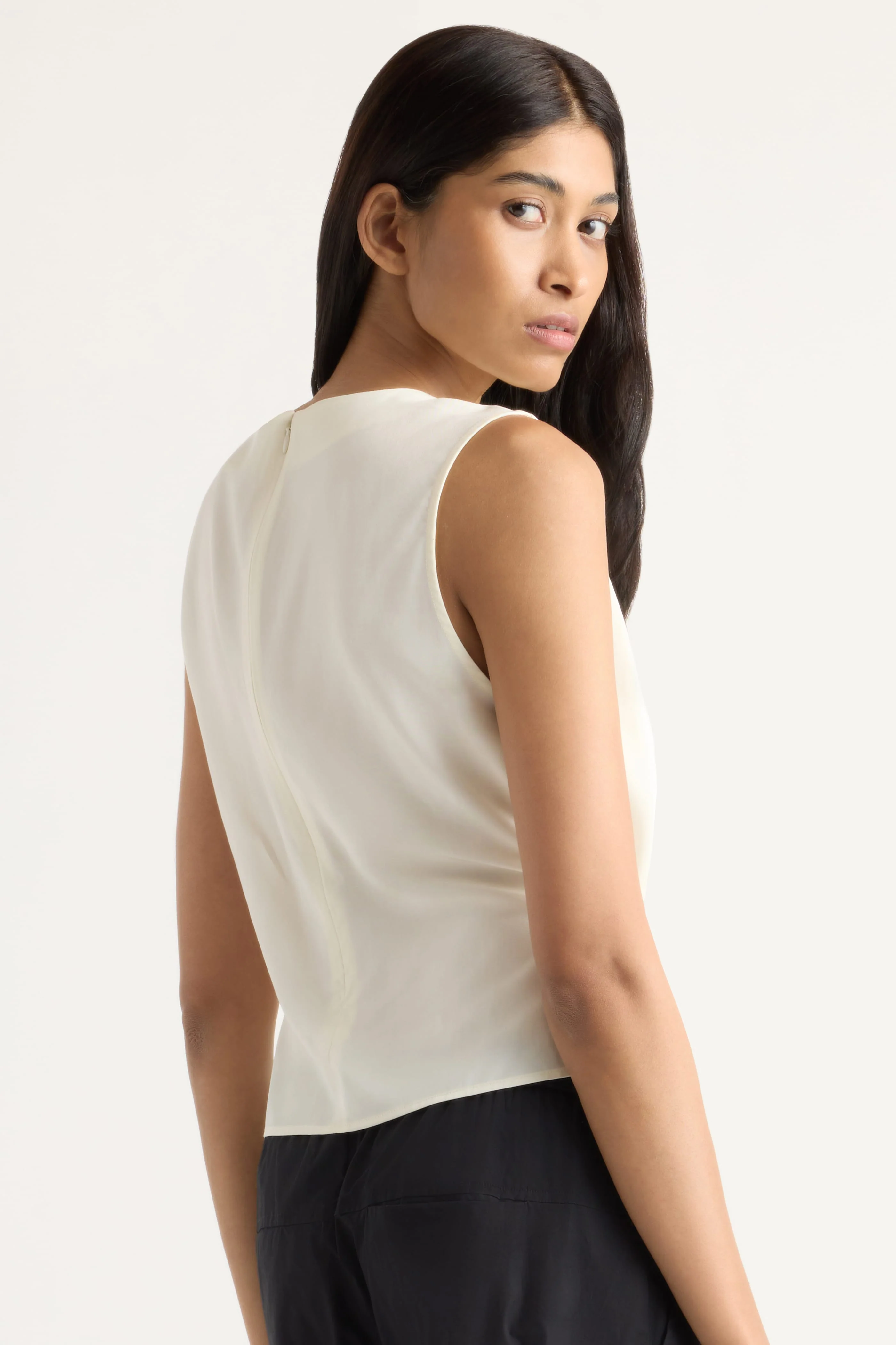 Dion Tencel Cowl-Neck Wrap Blouse - Image 6