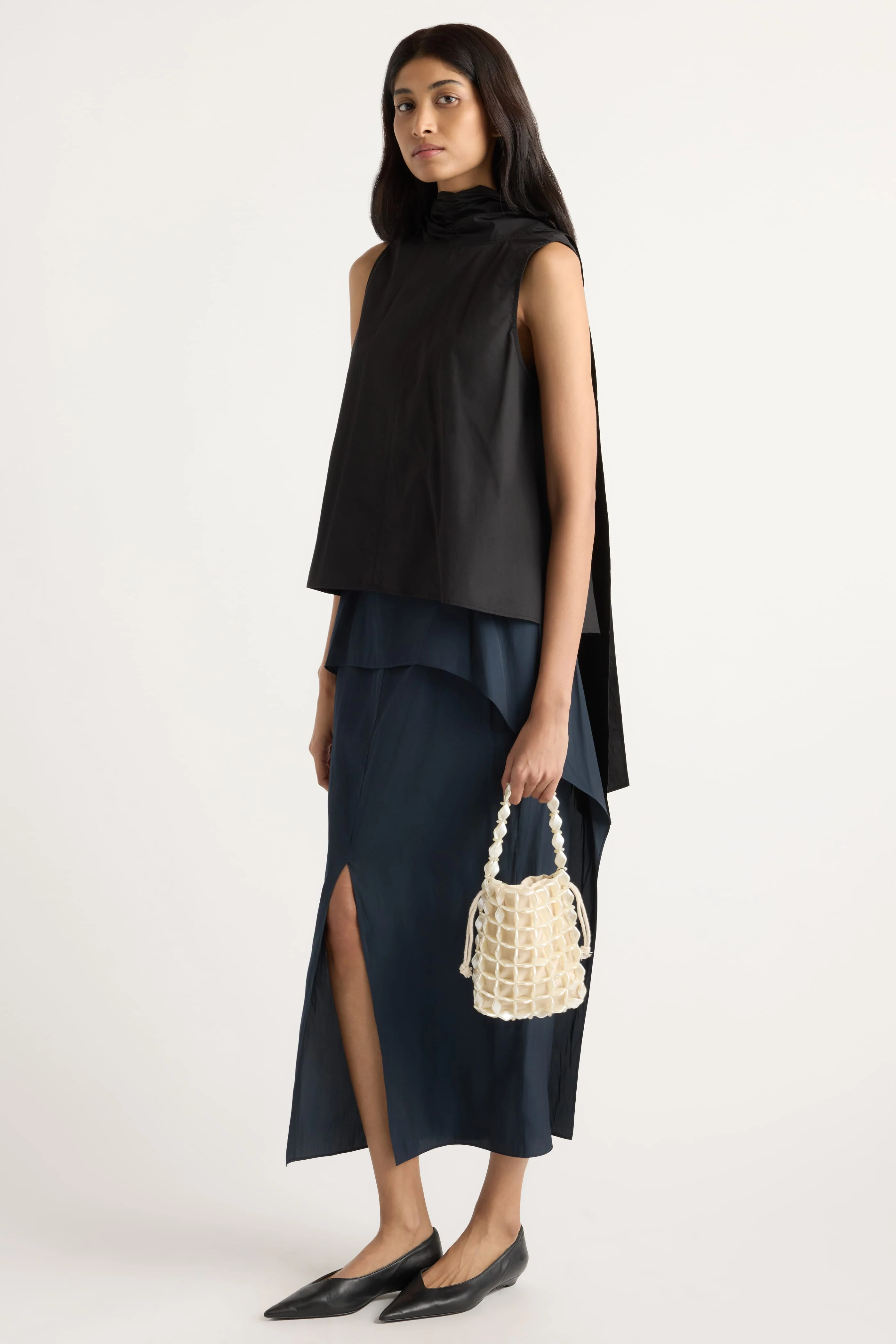 Dominika Drape Scarf-Neck Blouse - Image 3