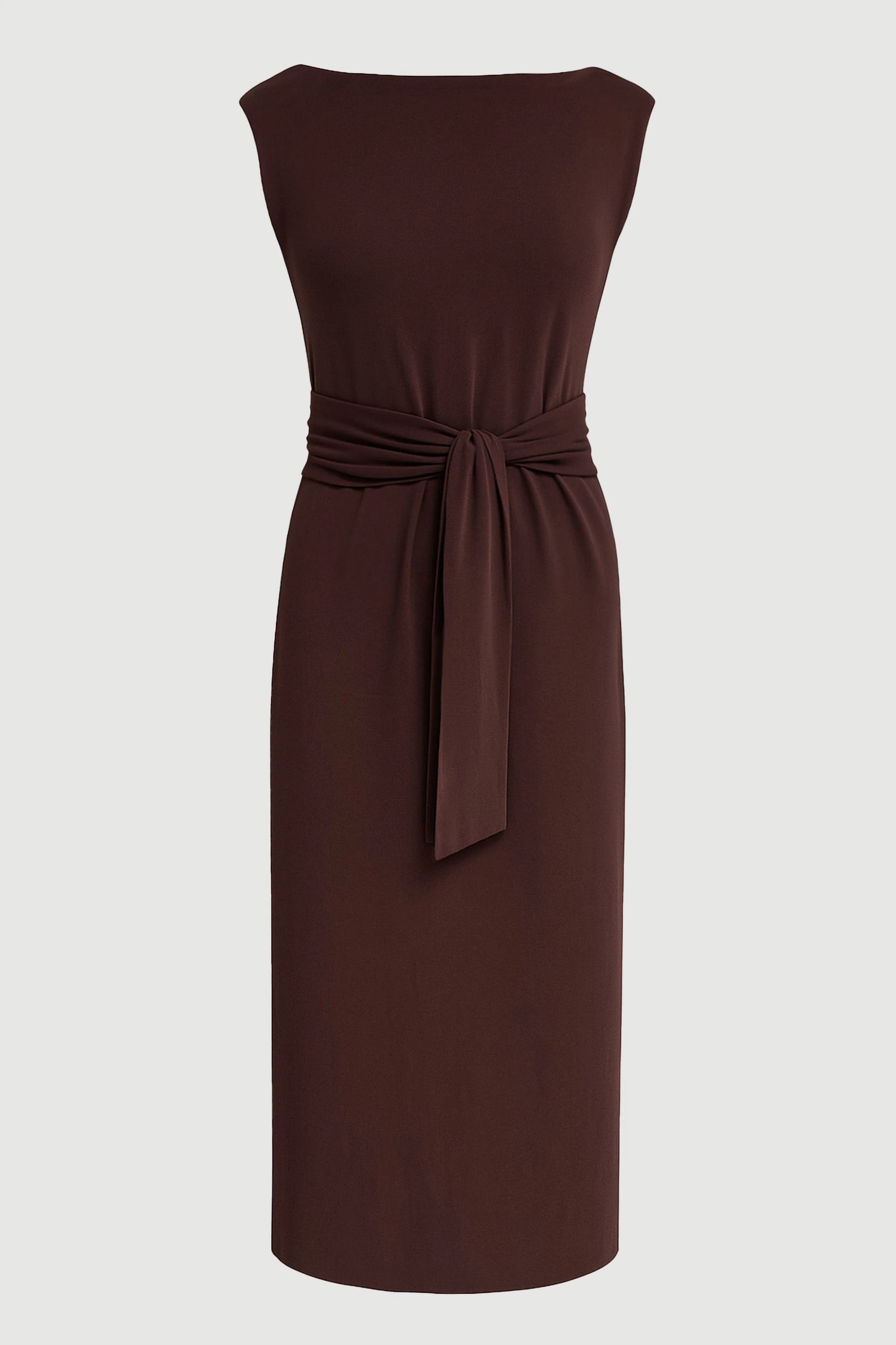 Edina Tie-Front Slit-Neck Dress (Petite) - Image 2