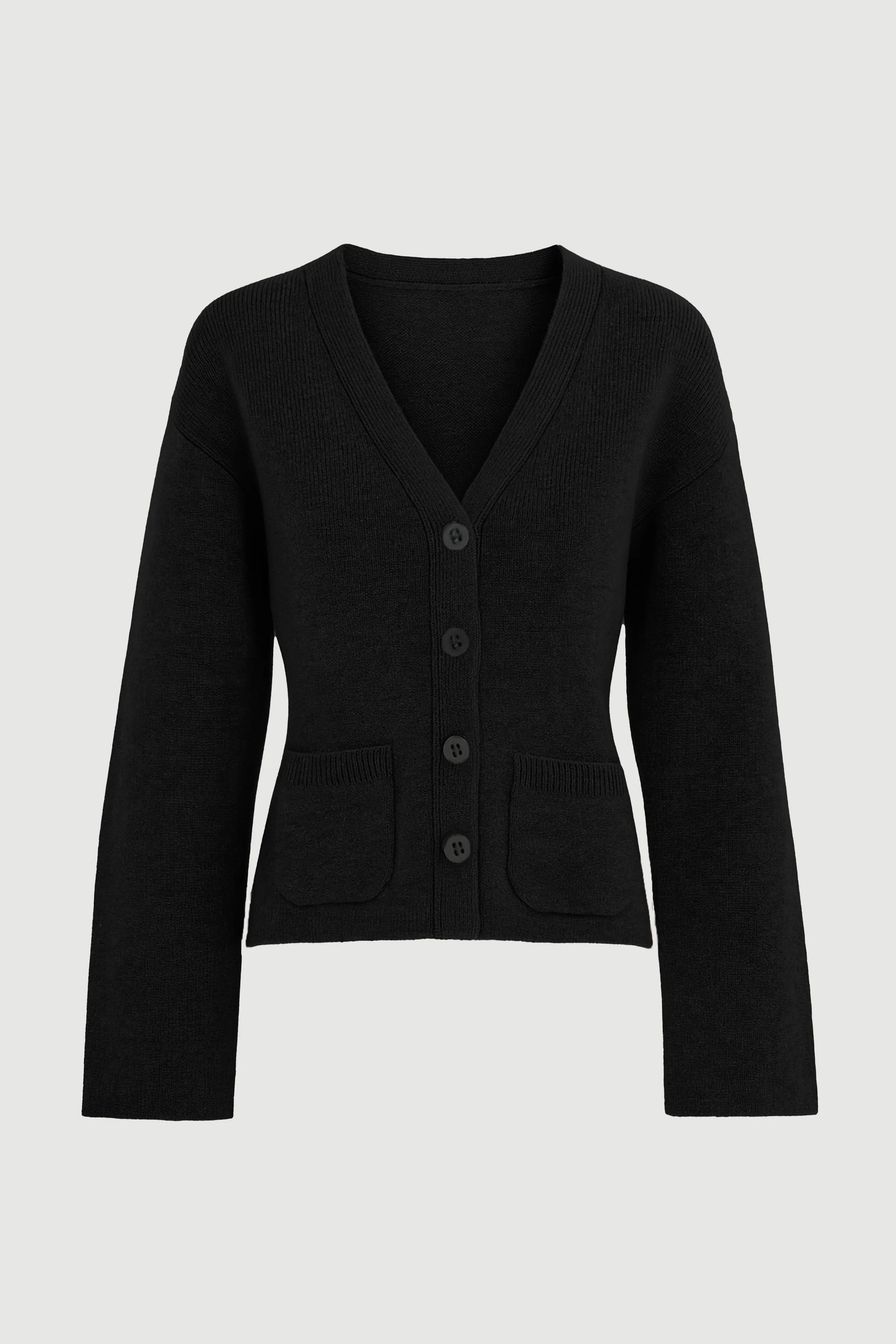 Elinor Organic Cotton-Wool V-Neck Cardigan - Image 9
