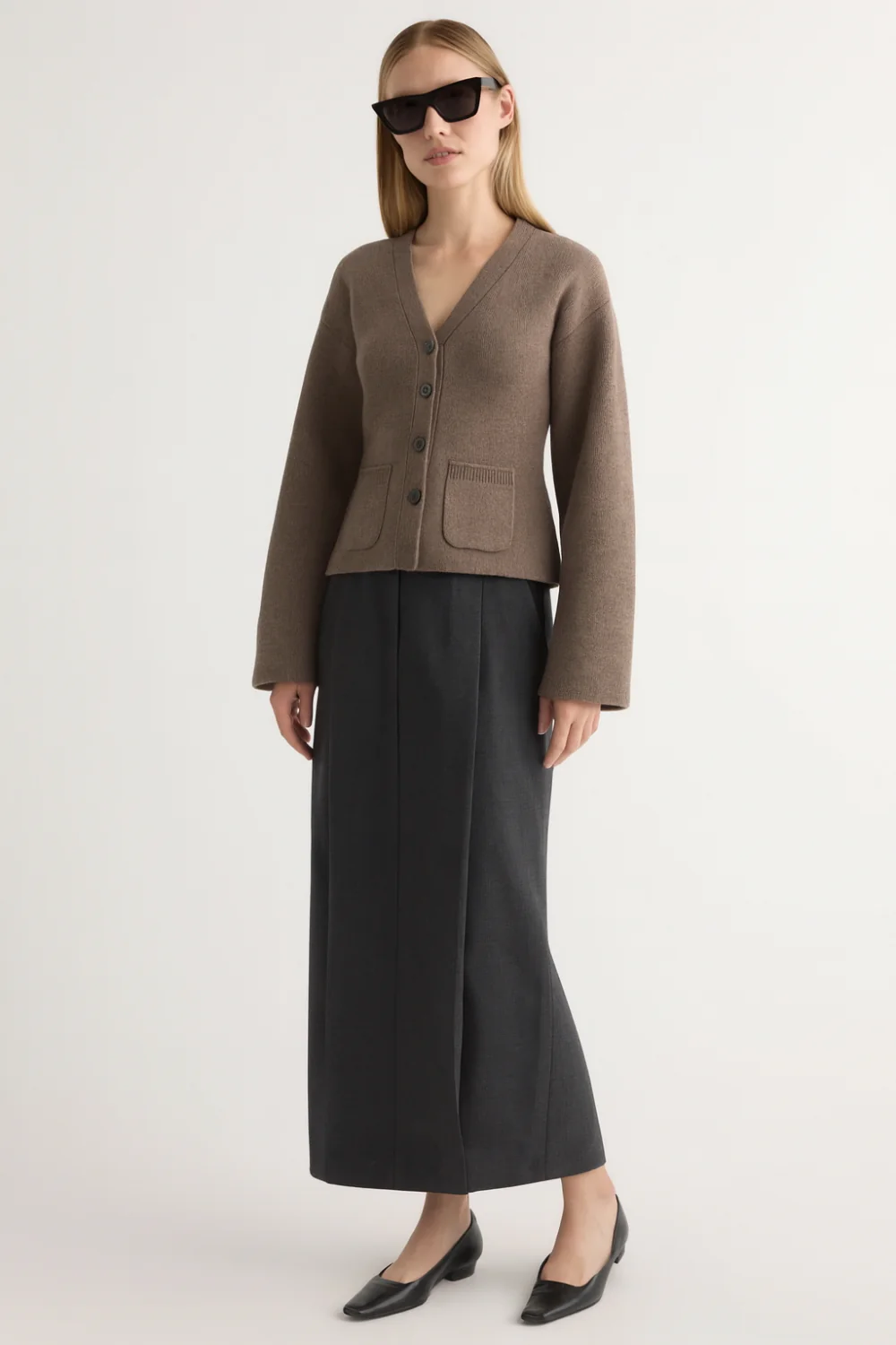 Elinor Organic Cotton-Wool V-Neck Cardigan - Image 7