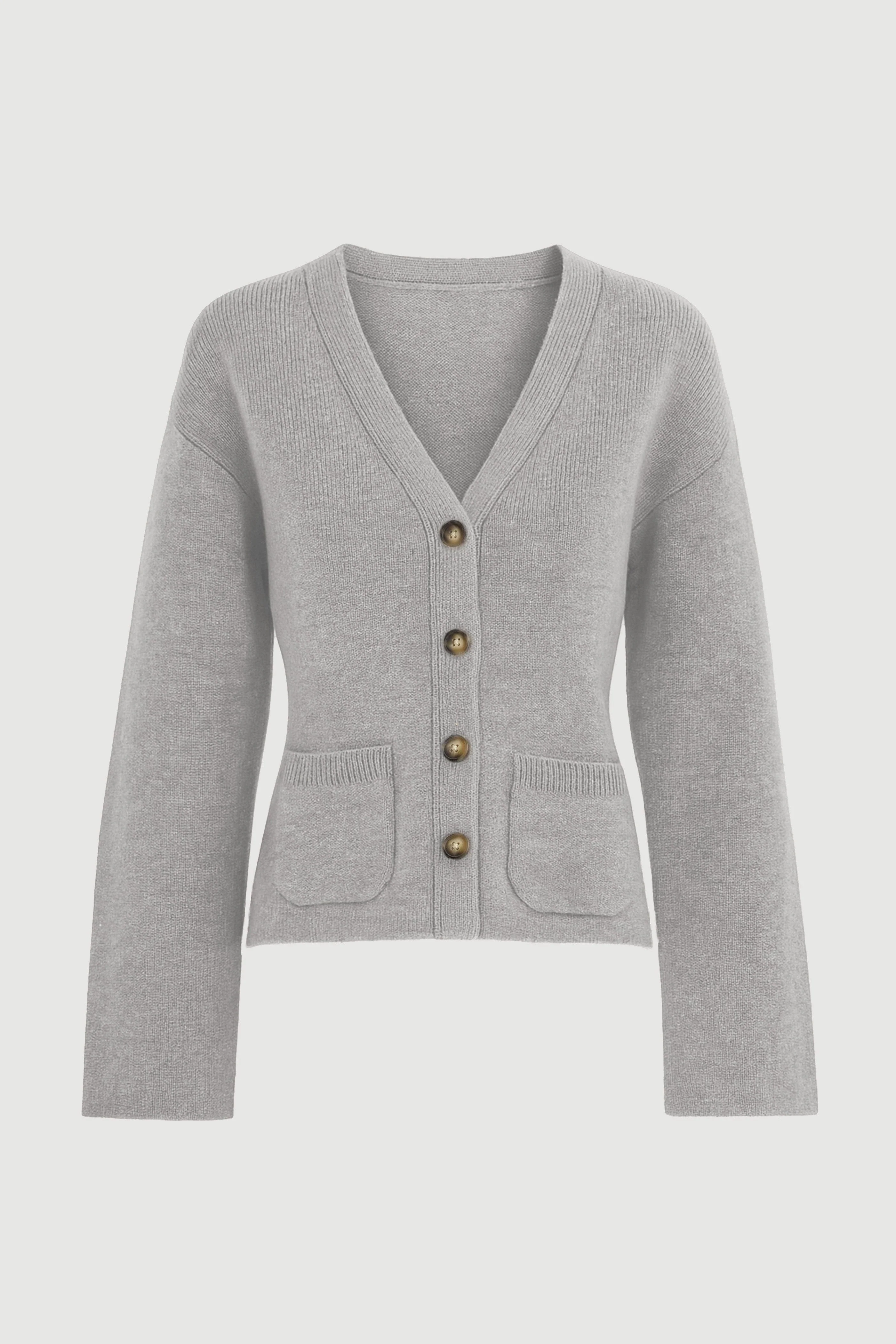 Elinor Organic Cotton-Wool V-Neck Cardigan - Image 14