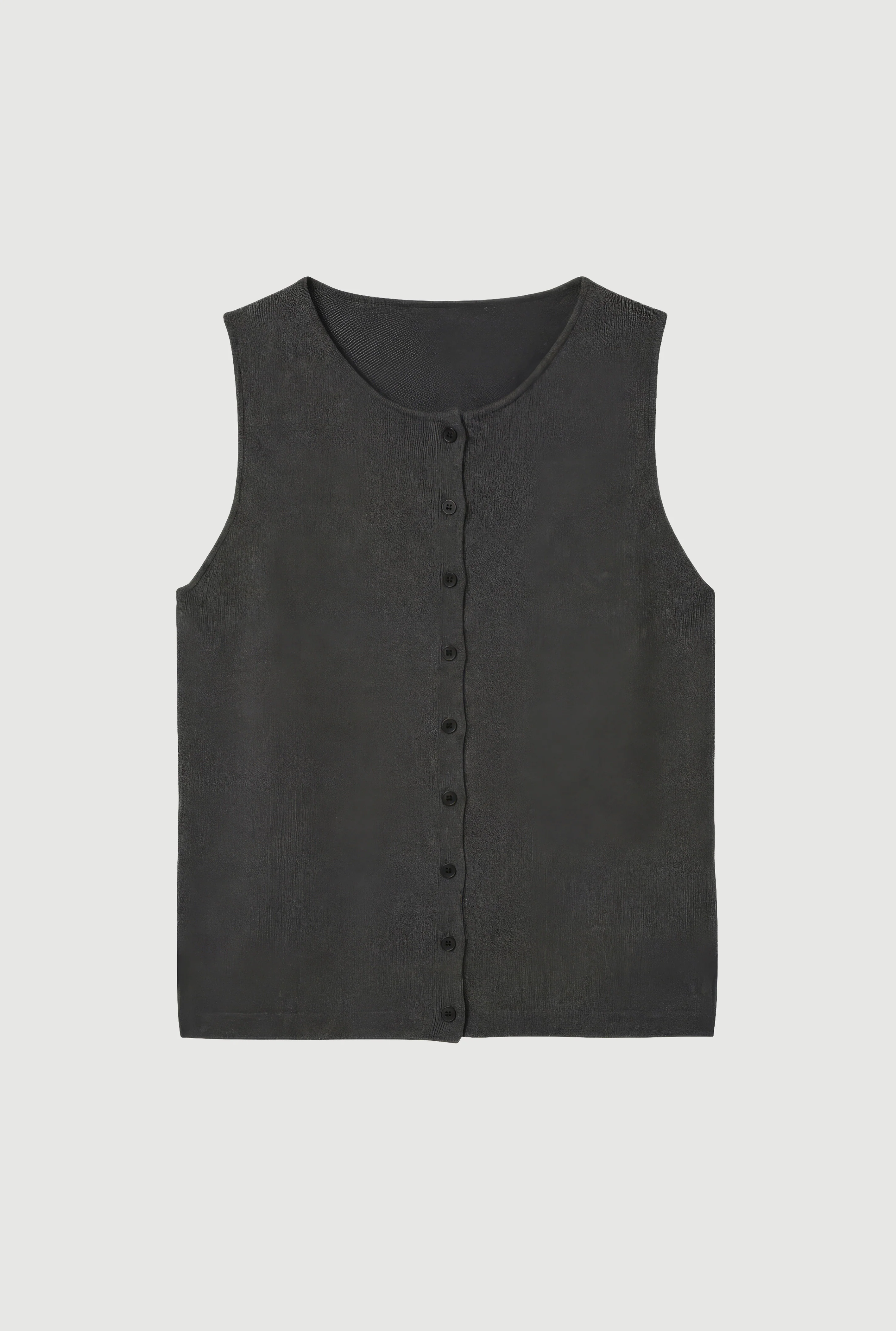 Elith Cotton-Linen Button Knit Vest - Image 7