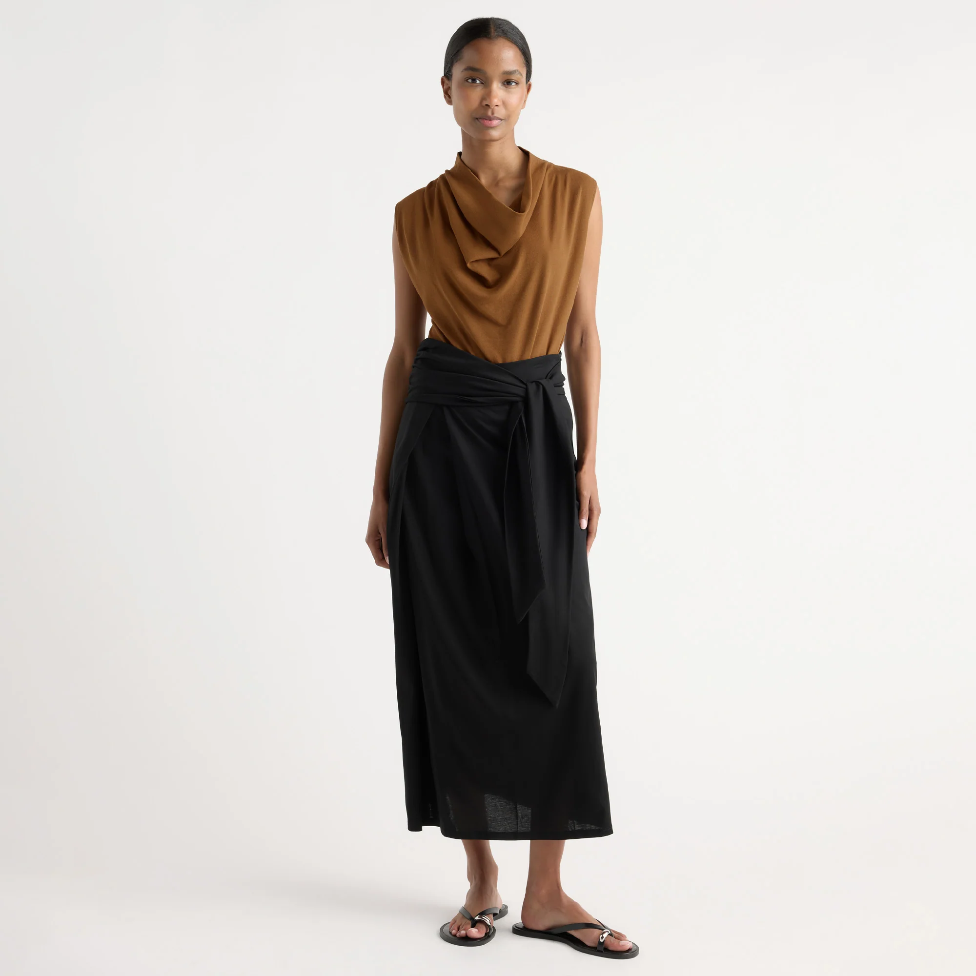 Elke Tie-Waist Maxi Skirt