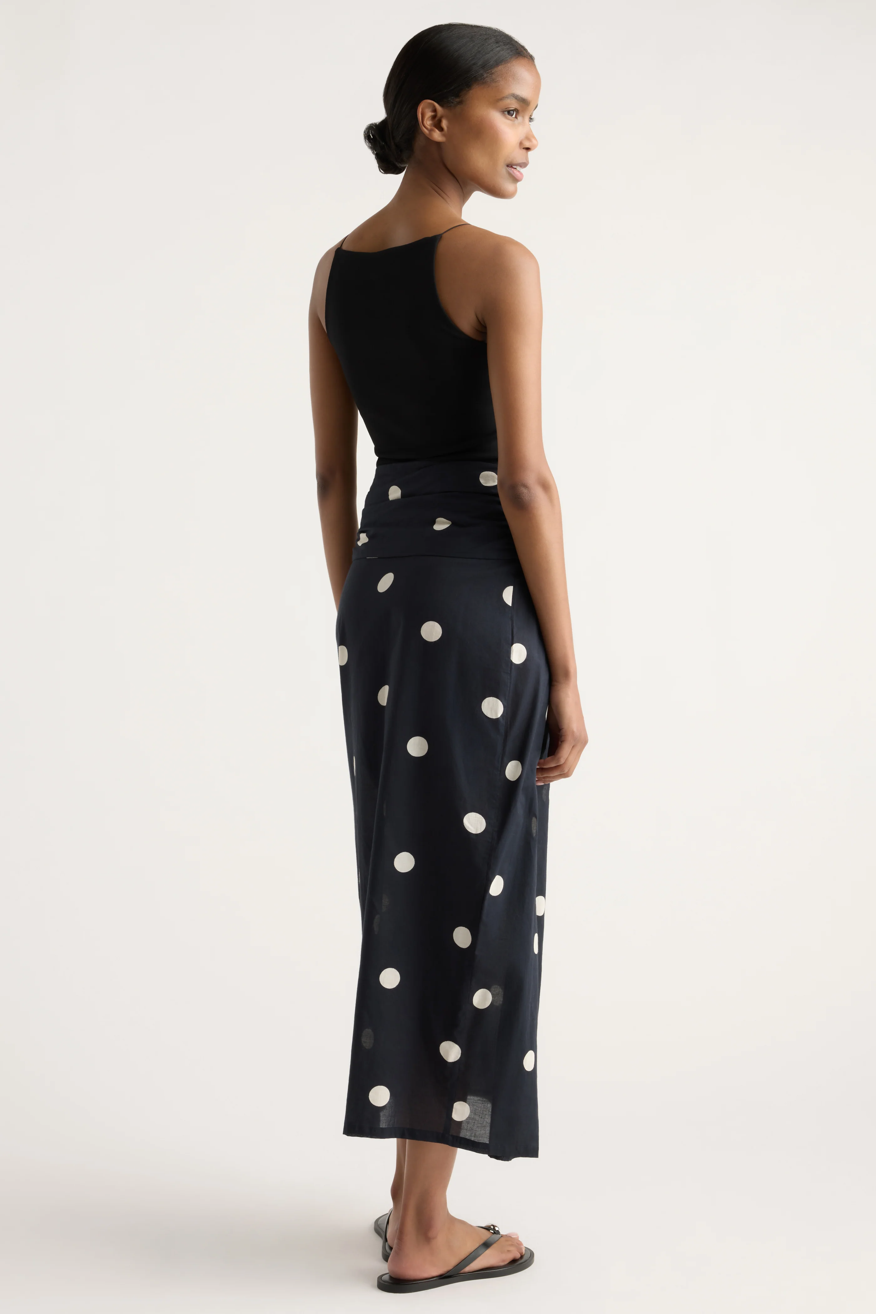 Elodia Lightweight Tie-Waist Polka Dot Skirt - Image 6