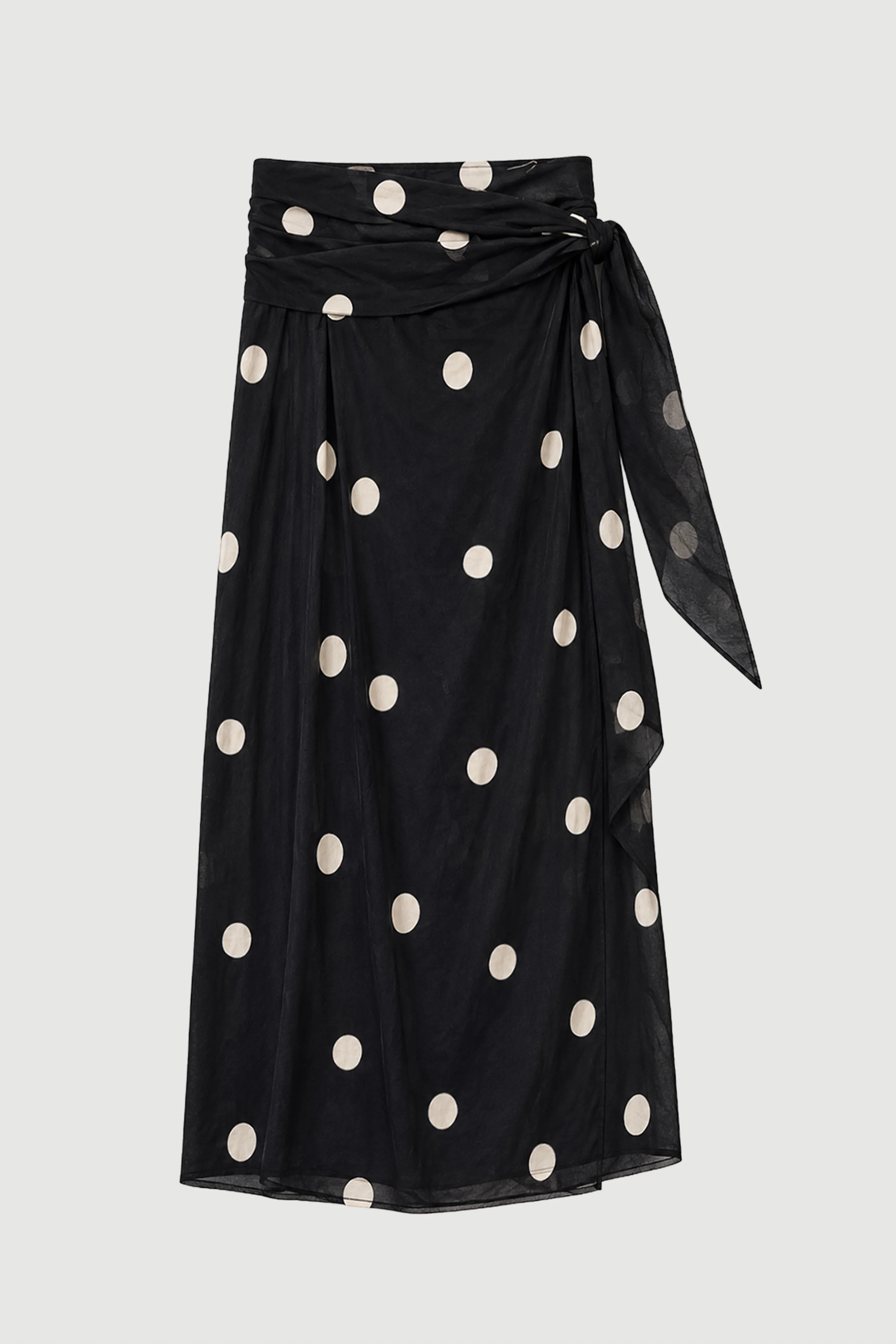 Elodia Lightweight Tie-Waist Polka Dot Skirt - Image 7