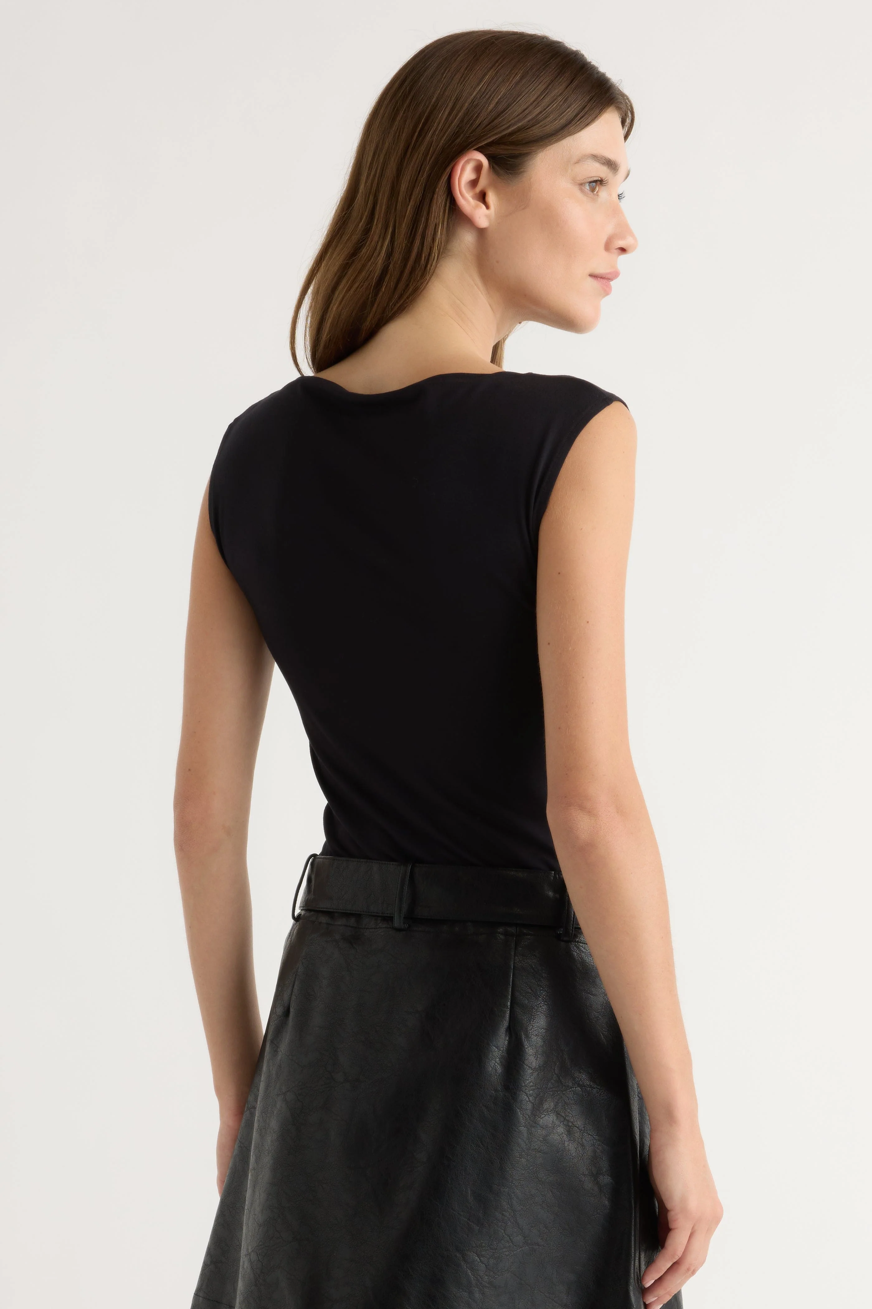 Esme Sleeveless Slit-Neck Tank - Image 13