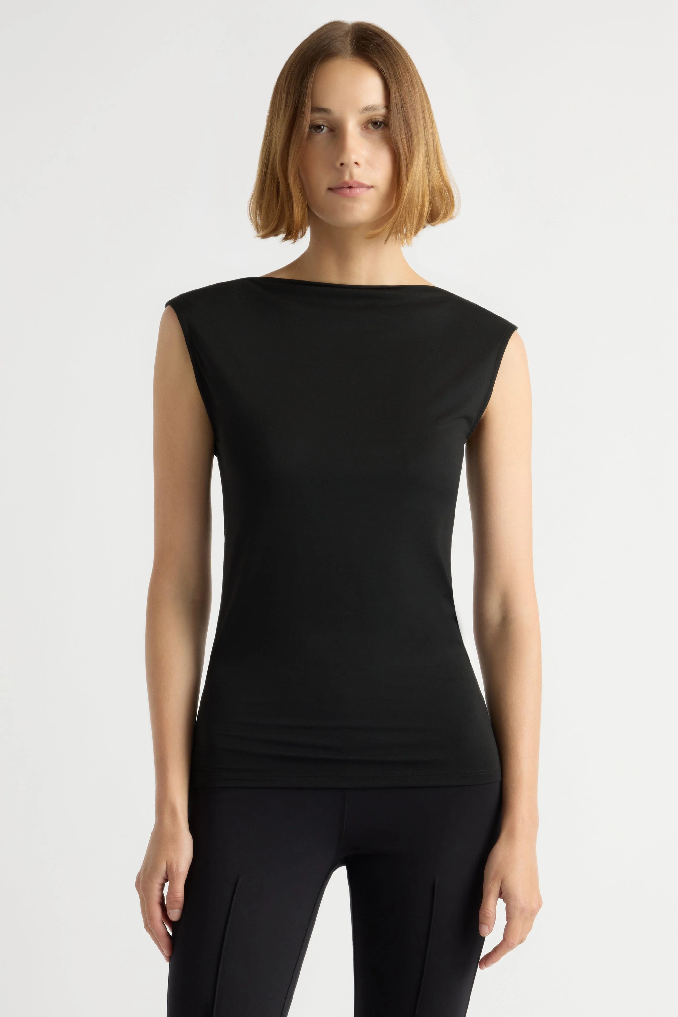 Esme Sleeveless Slit-Neck Tank - Image 7