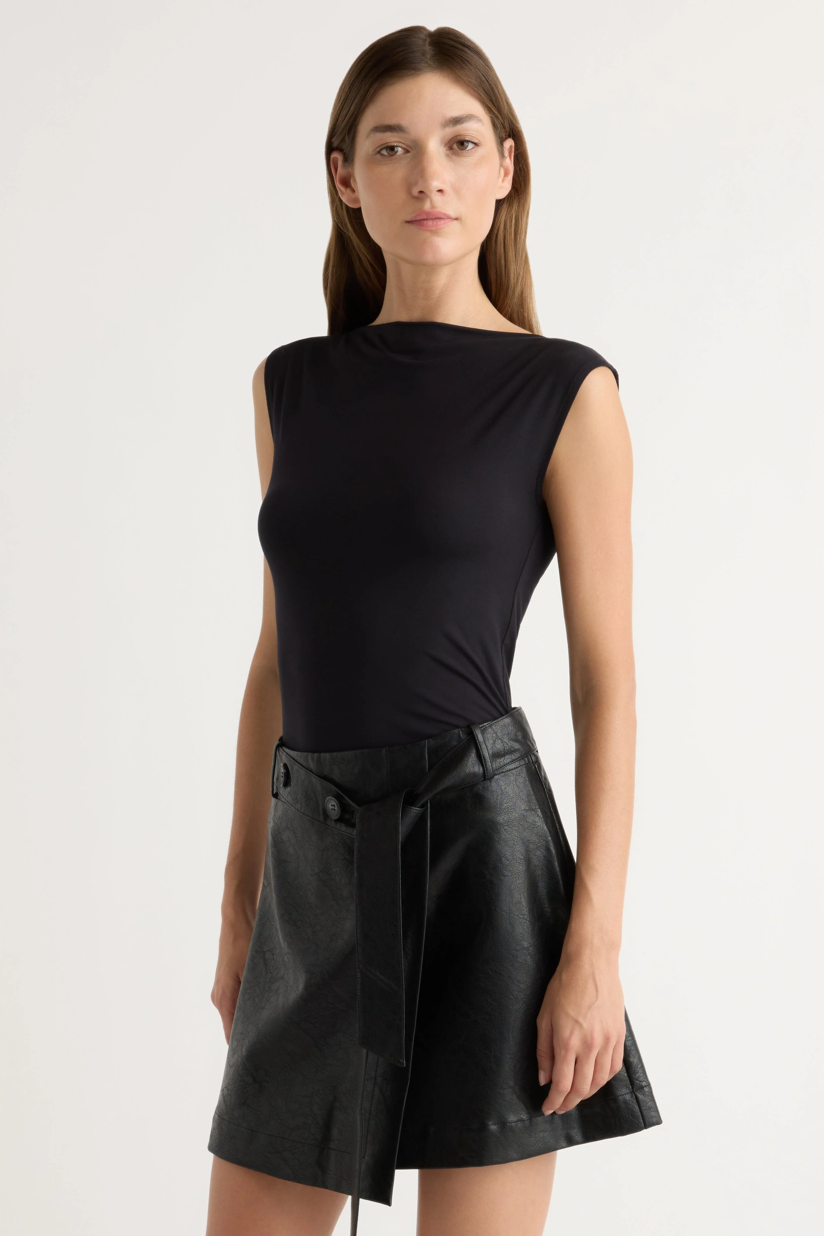 Esme Sleeveless Slit-Neck Tank - Image 9