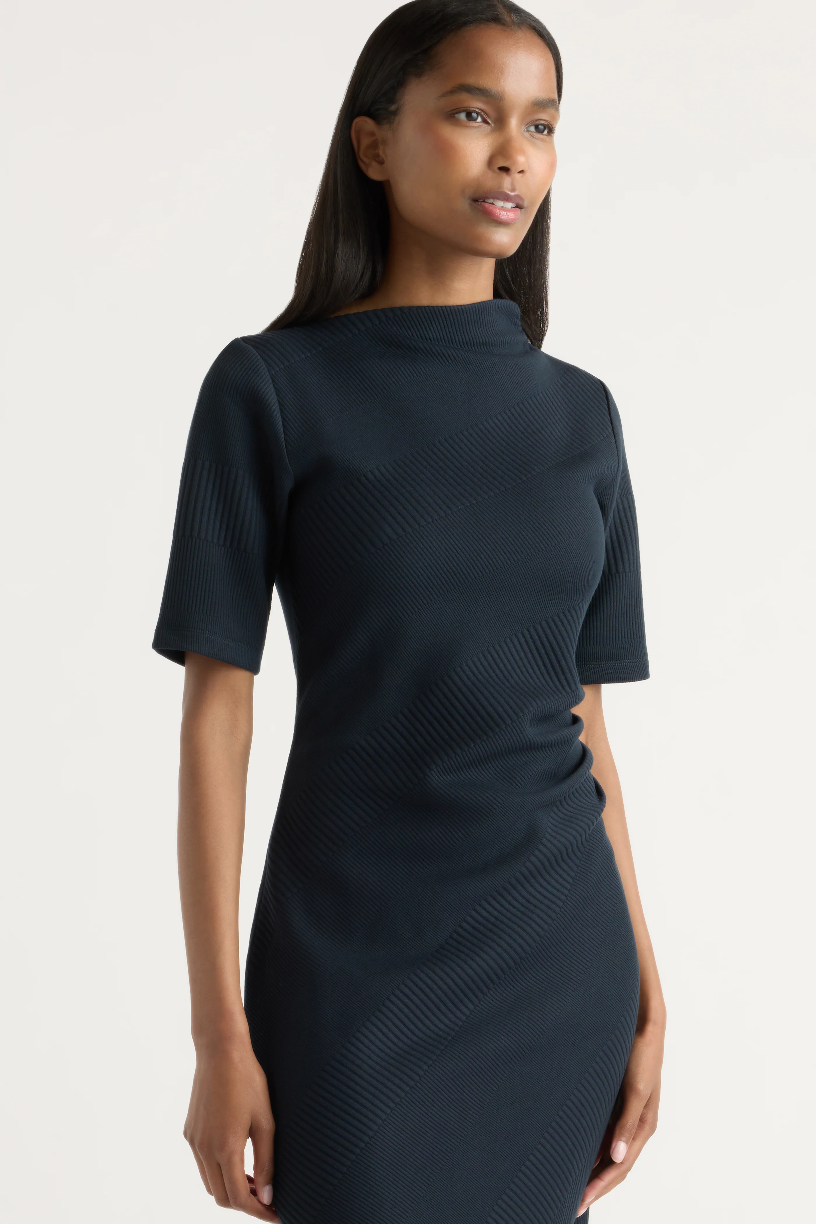 Evie Ribbed-Knit Jersey Dress - Image 3