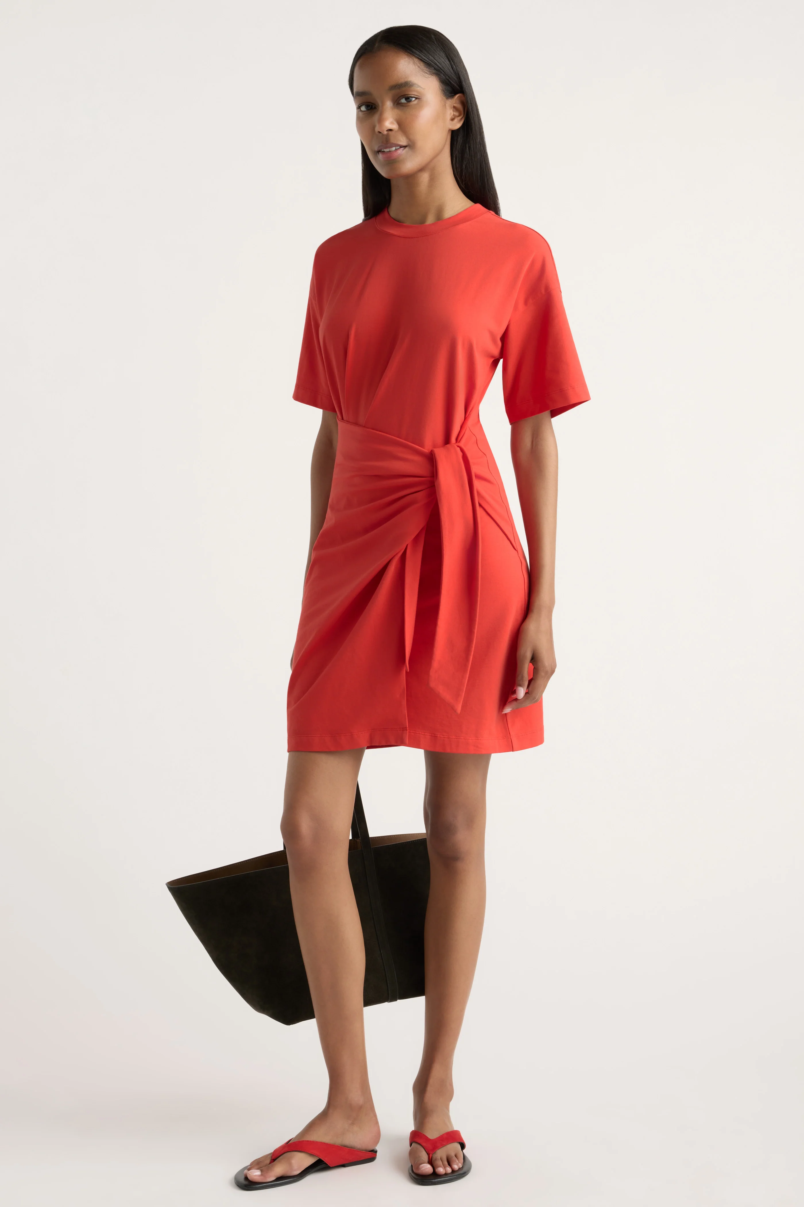 Fallon Organic Cotton T-Shirt Wrap Dress - Image 4