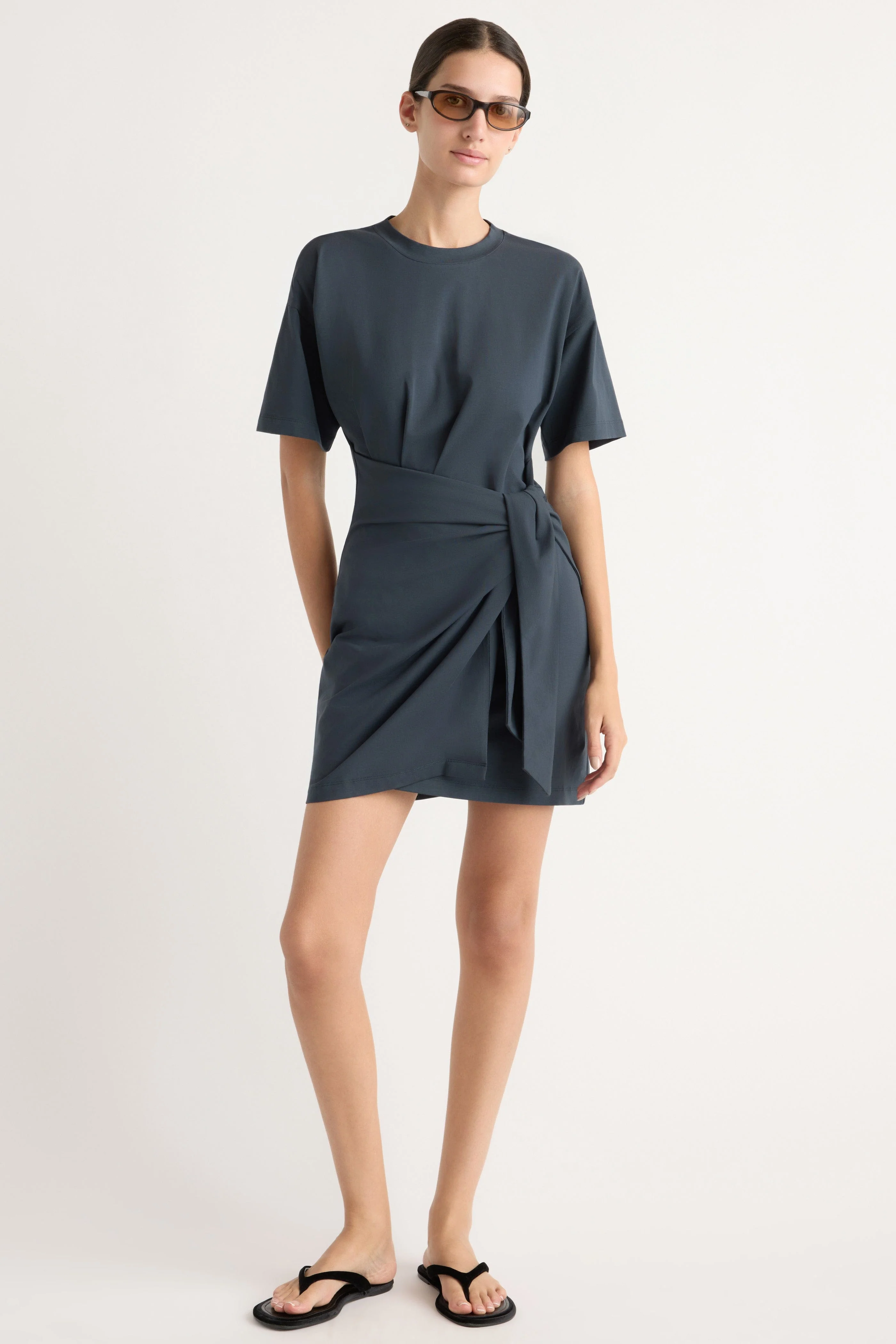 Fallon Organic Cotton T-Shirt Wrap Dress - Image 4