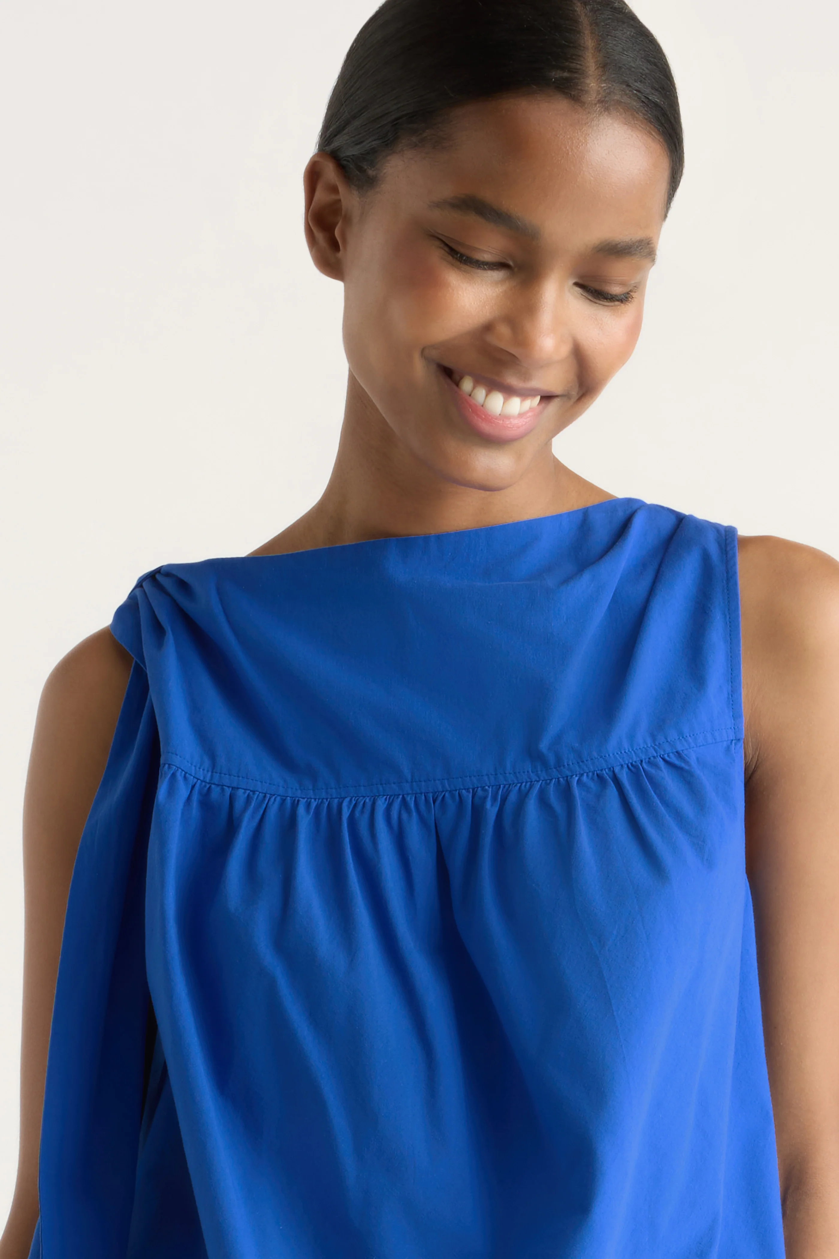 Florence Tie-Shoulder Cotton Blouse - Image 3