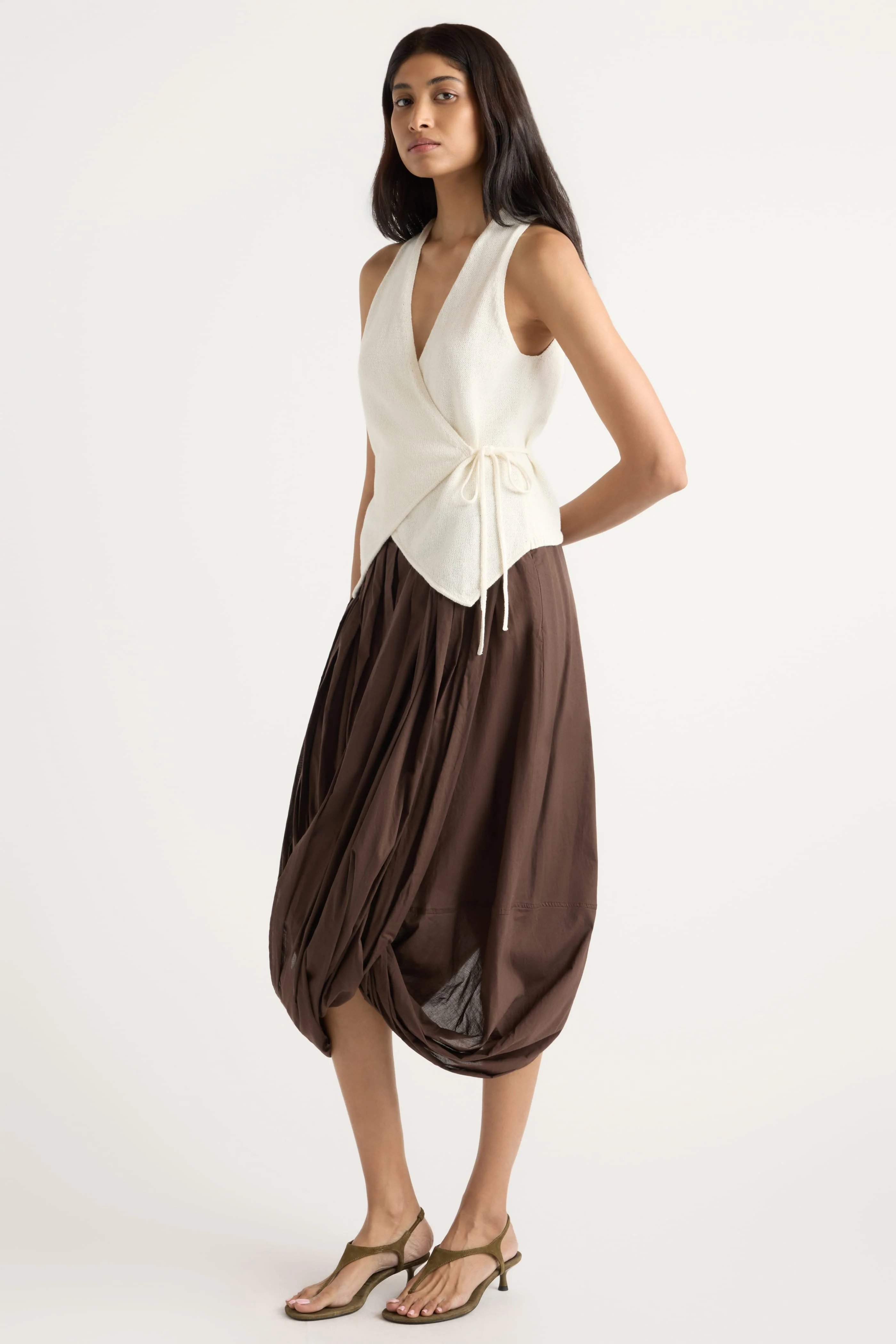 Freya Gathered Drape Maxi Skirt - Image 4