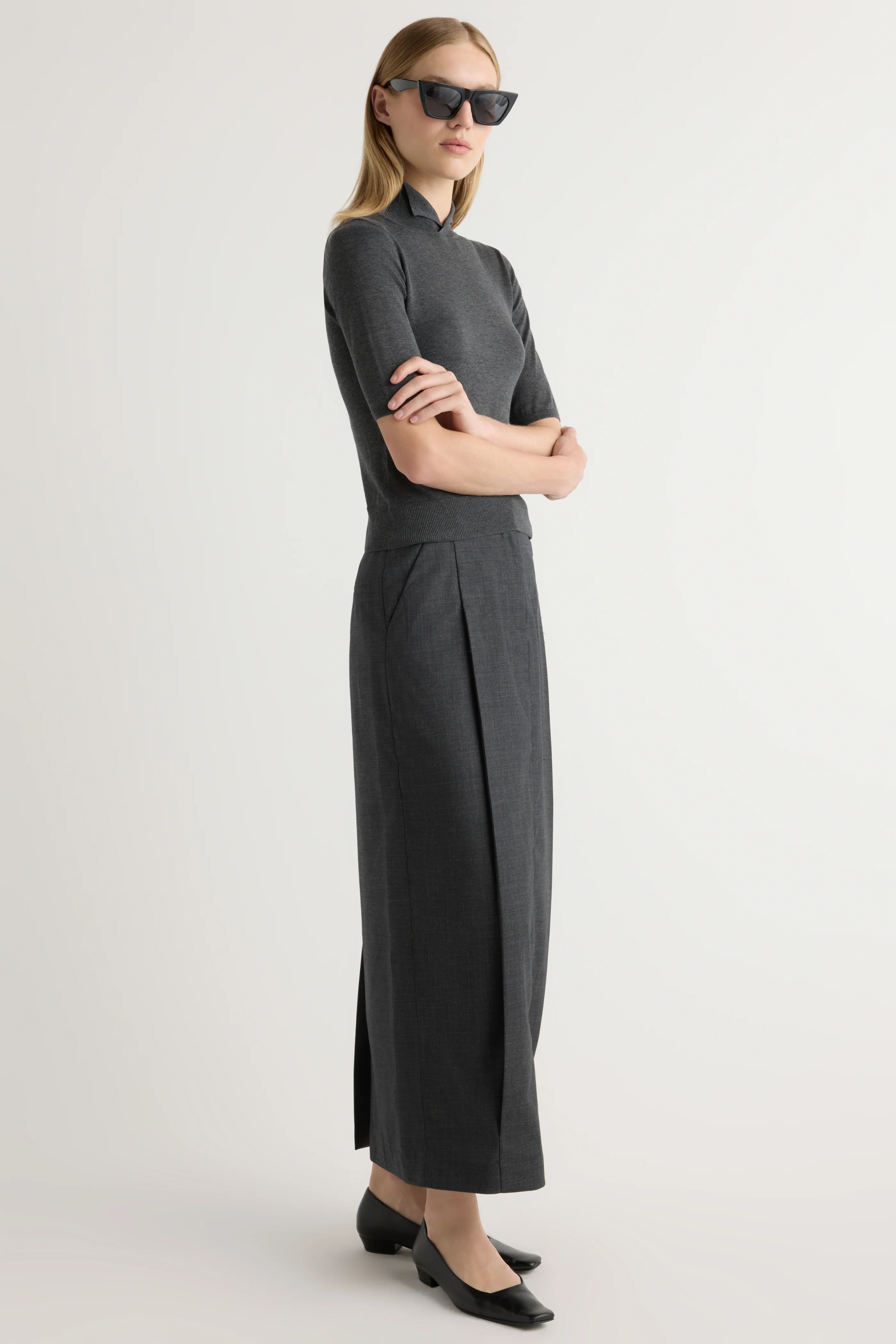 Georgina Wool-Blend Suiting Skirt - Image 4