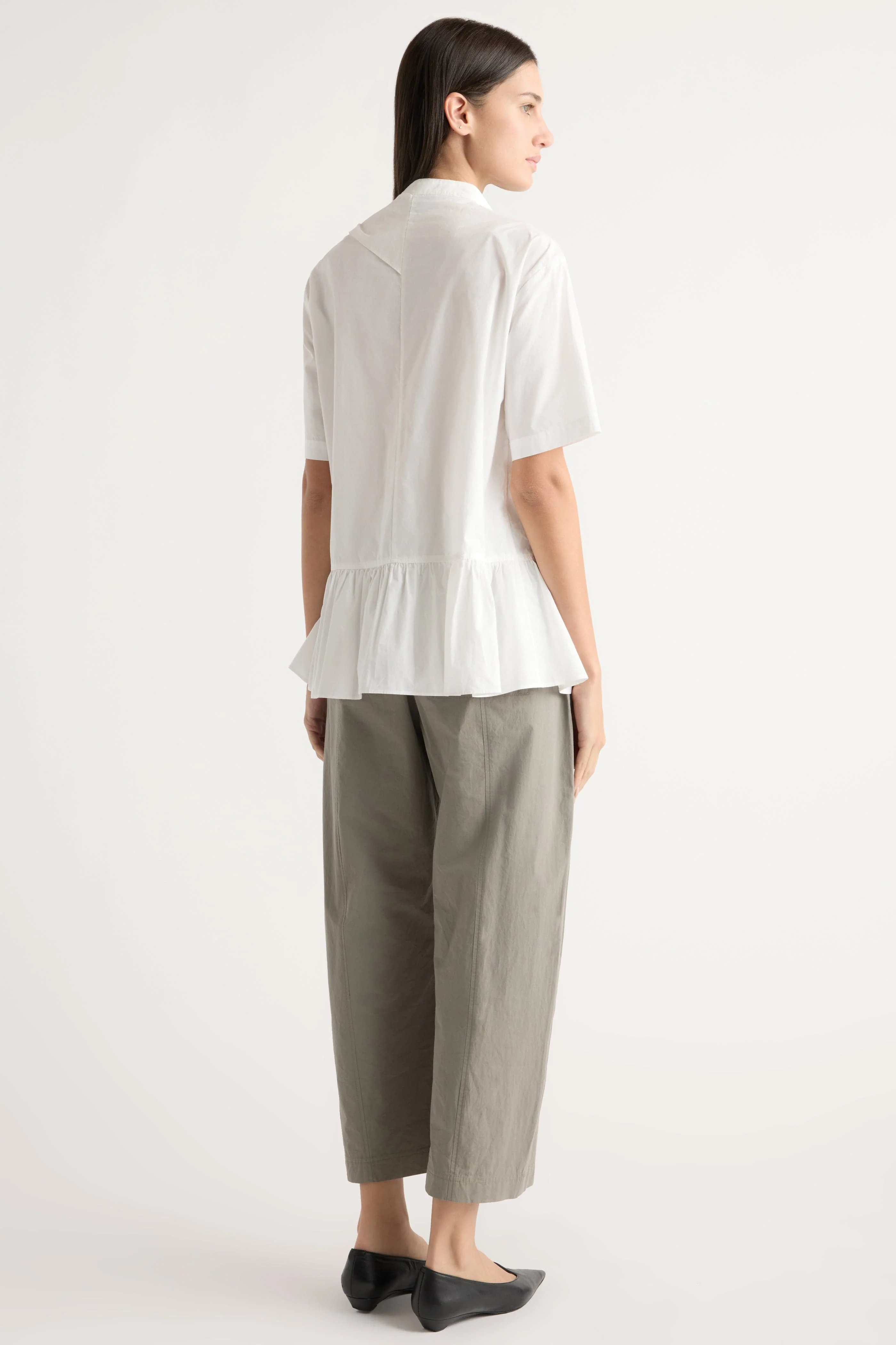 Gretta Scarf-Neck Ruffled Tunic Blouse - Image 7
