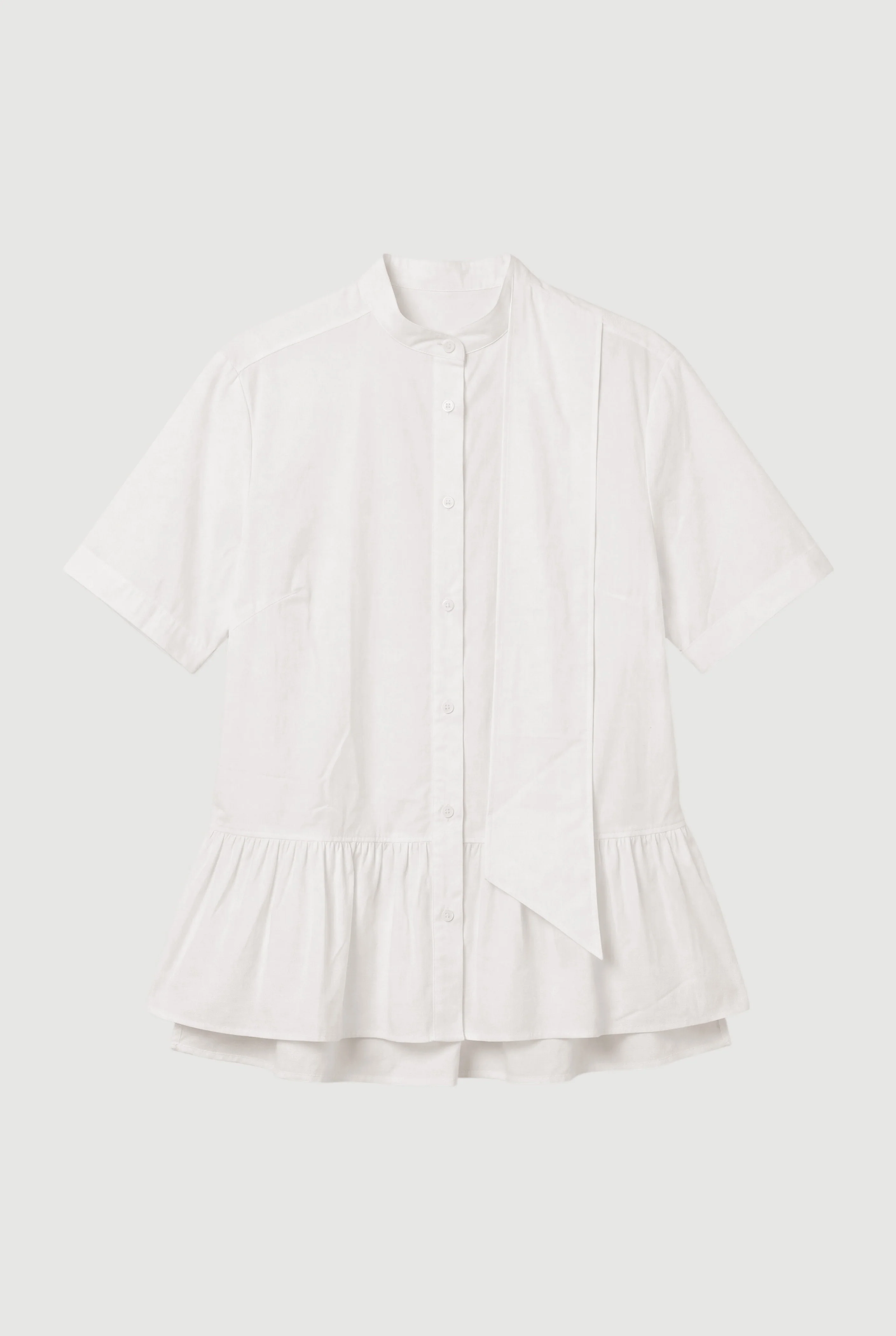Gretta Scarf-Neck Ruffled Tunic Blouse - Image 9