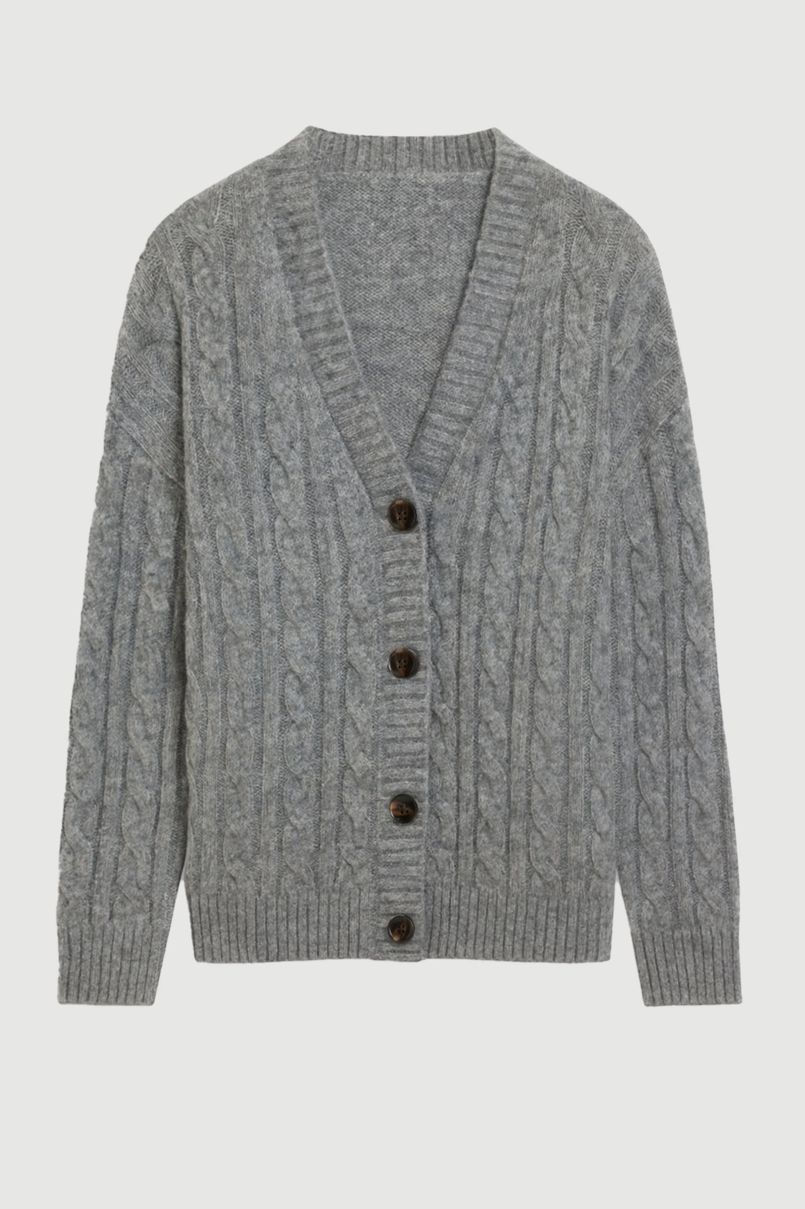Hikari Asymmetric Cable Knit Cardigan - Image 10