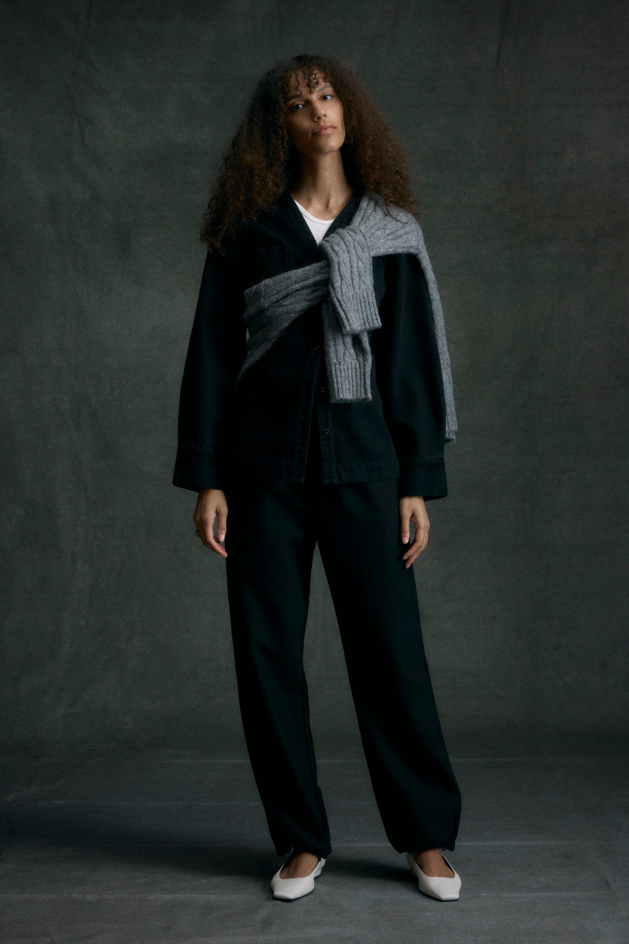 Hikari Asymmetric Cable Knit Cardigan - Image 8