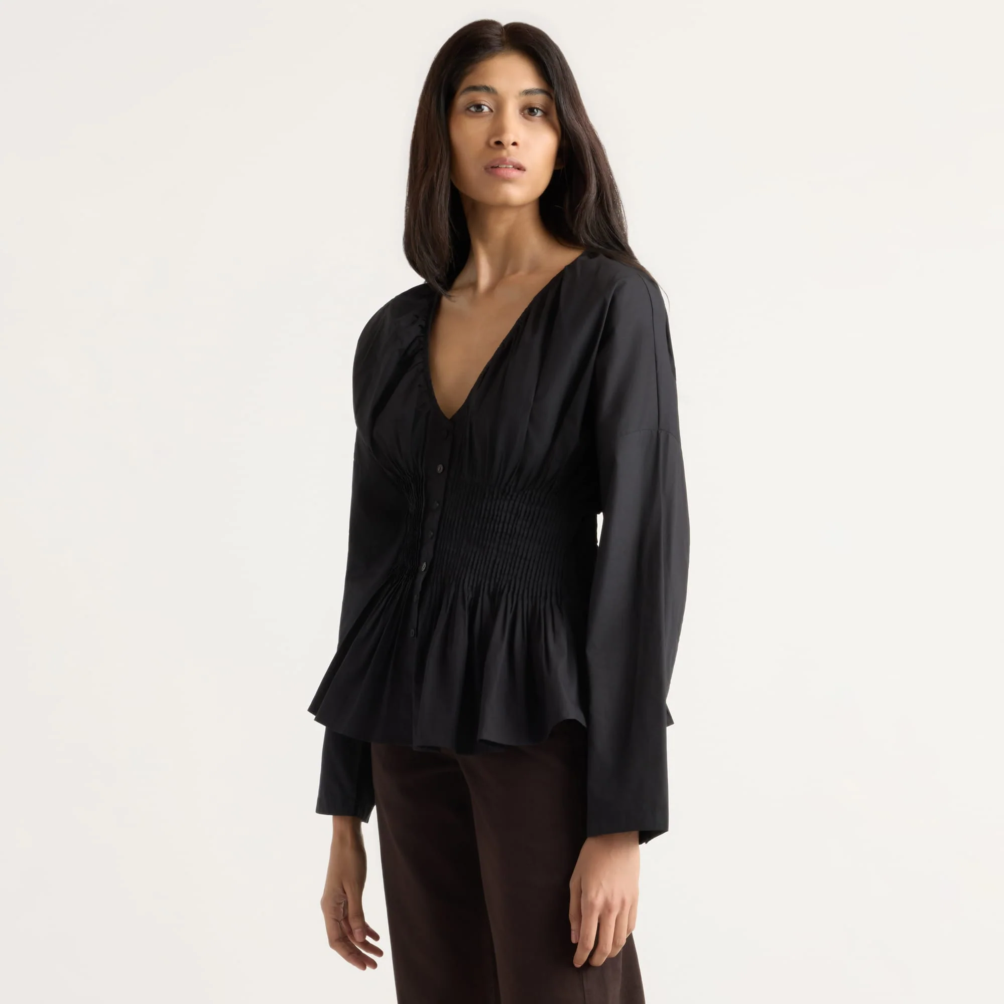 Hiroko Pleated Sculpted Blouse