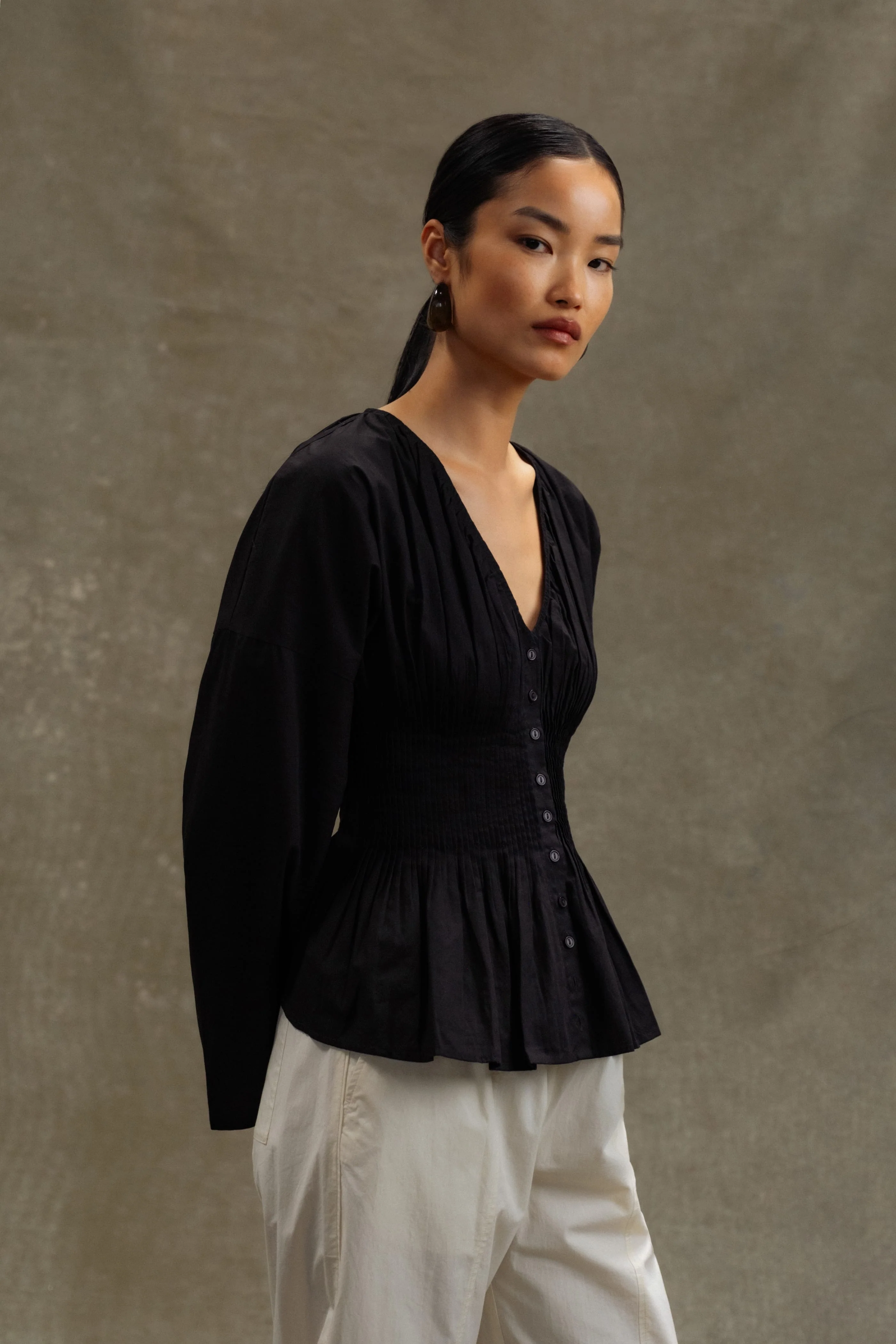 Hiroko Pleated Sculpted Blouse - Image 8