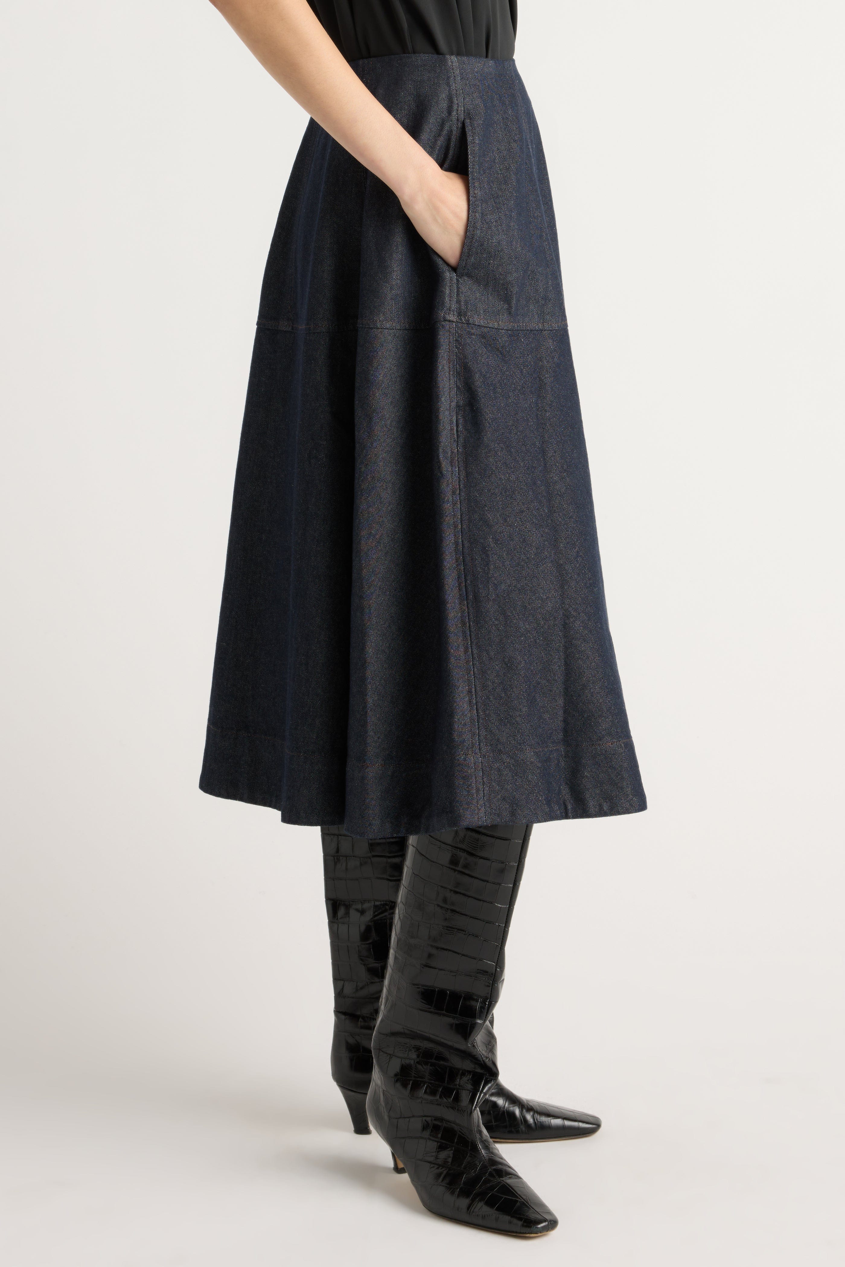 Hyejin A-Line Denim Skirt - Image 6