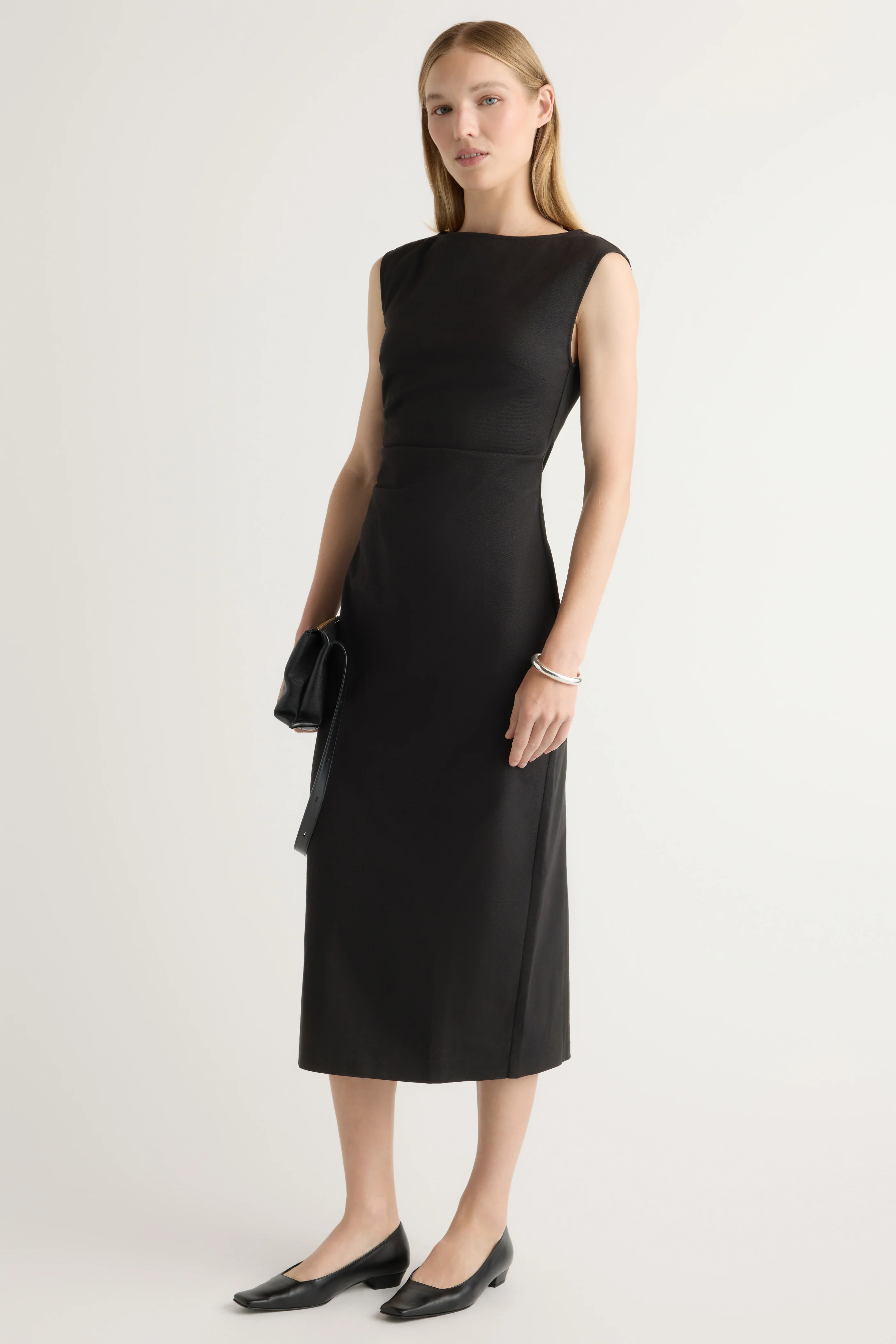 Inari Cotton Twill Boat-Neck Dress - Image 6