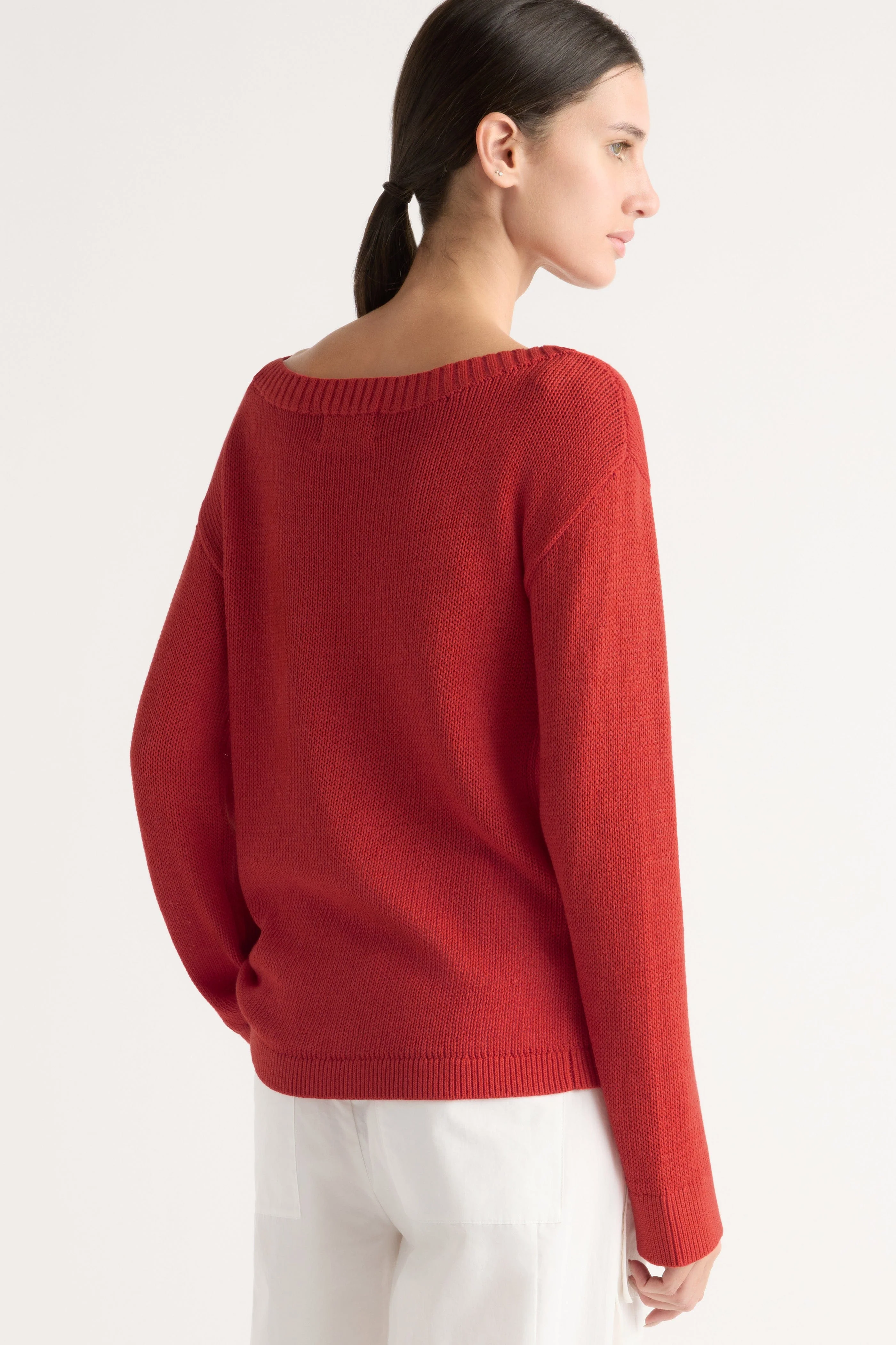 Isabel Open-Knit Boat-Neck Sweater - Image 7