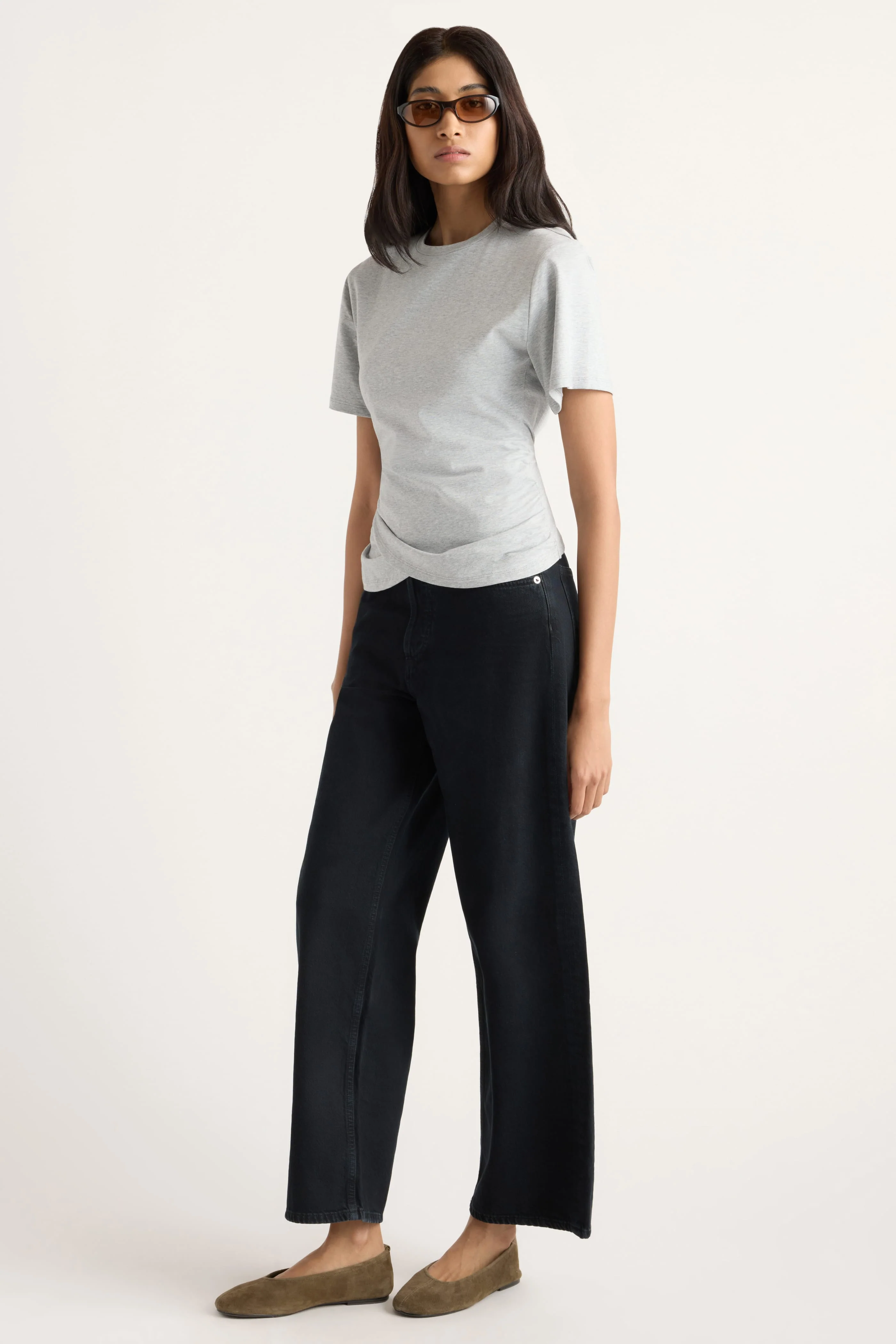 Janette Front-Wrap Jersey Tee - Image 5