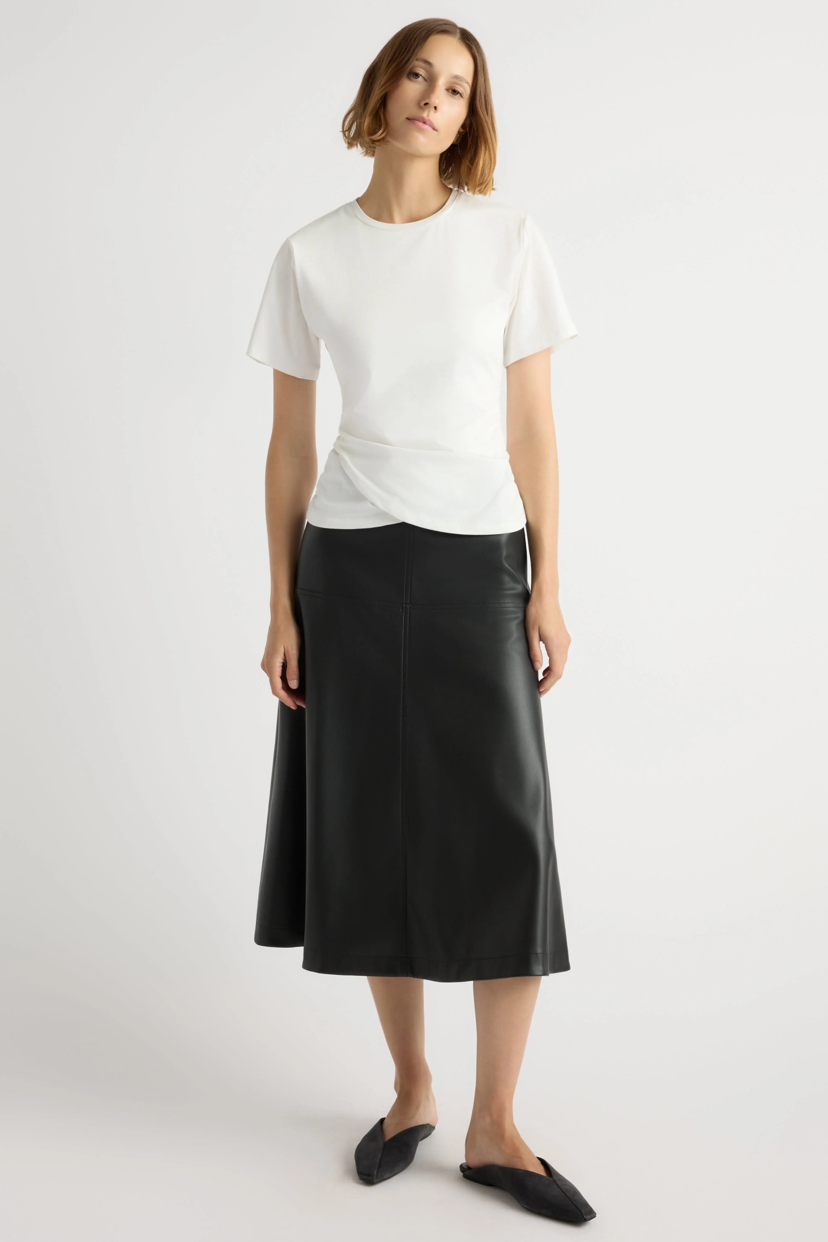 Janette Front-Wrap Jersey Tee - Image 3
